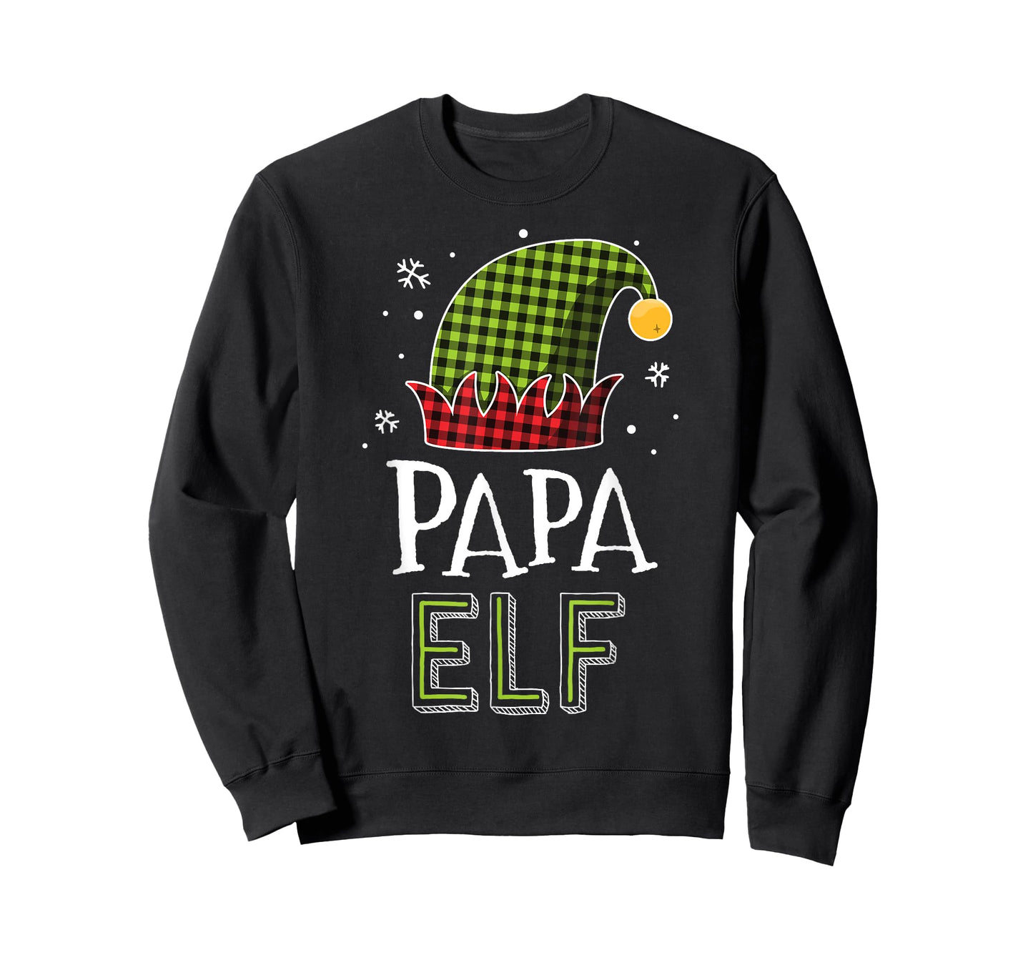 Papa Elf Plaid Christmas Shirt Dad Matching Family Elves T-Shirt