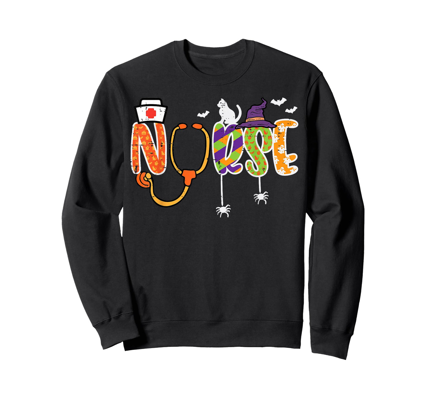 Halloween Nurse Stethoscope Cute Scrub Top Costume Men Women T-Shirt