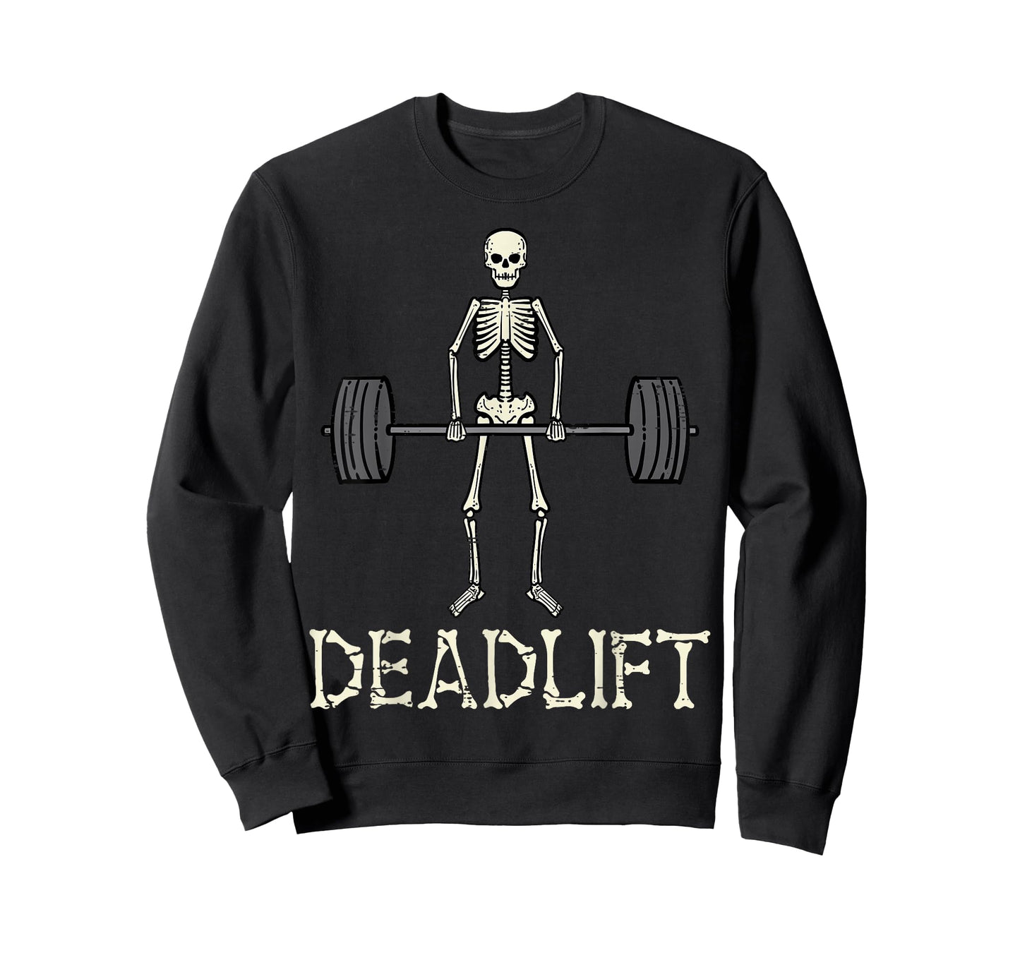 Halloween Deadlift Skeleton Gym Workout Costume Men Women T-Shirt