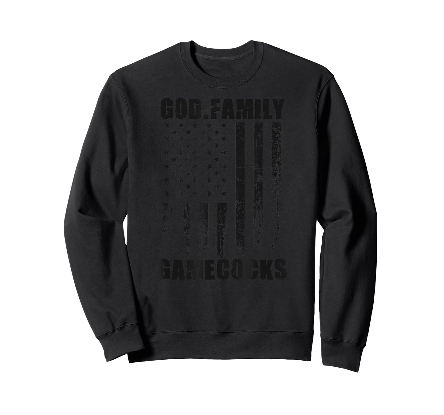 Screven County Gamecocks God. Family. Vintage USA Flag T-Shirt