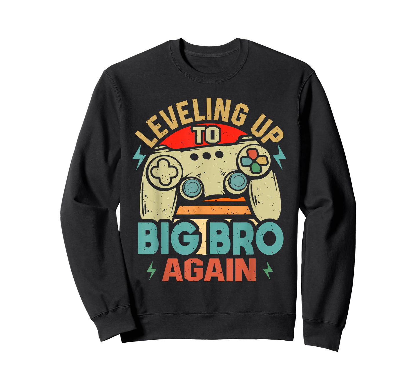 Leveling Up To Big Bro Again Vintage Gamer Brother Again T-Shirt