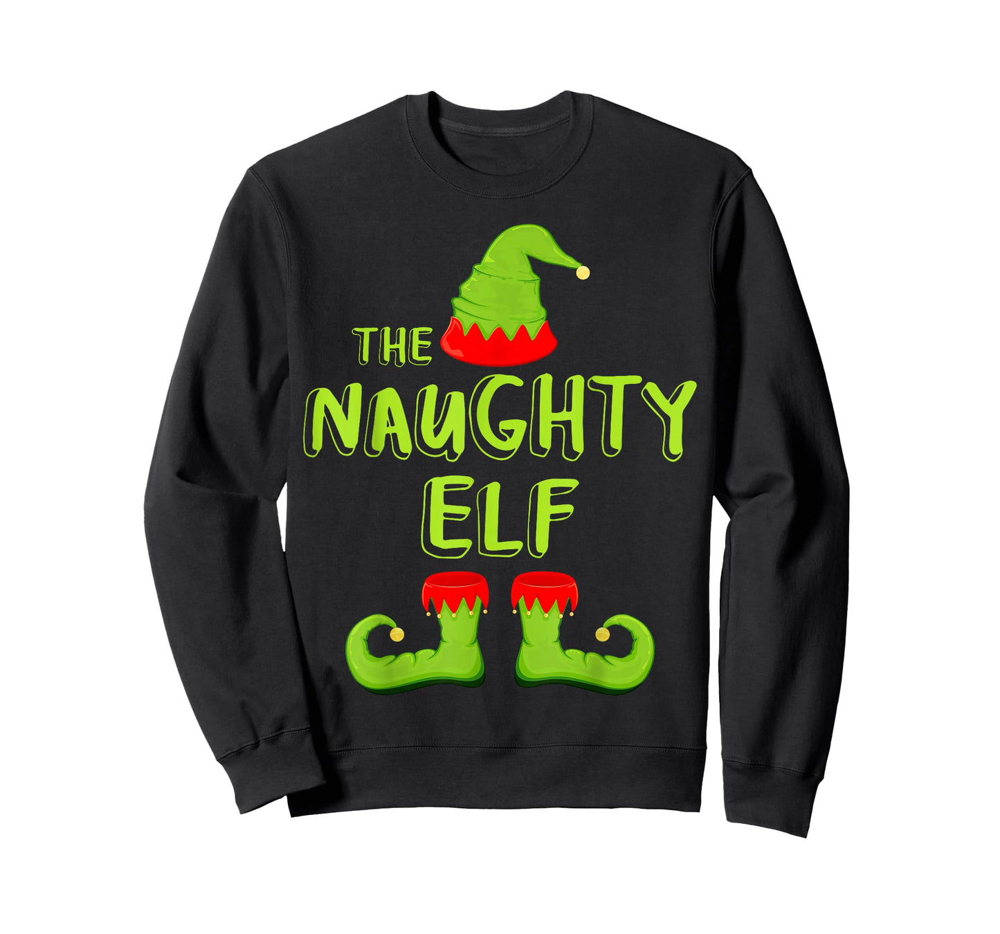 The Naughty Elf Shirt Adult Kids Matching Christmas Elf T-Shirt
