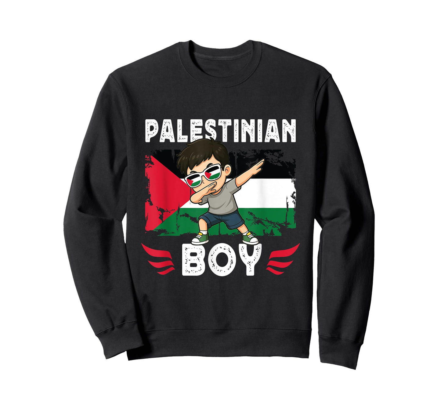 Palestinian Boy Dab Pose Palestinian Son Palestine Flag T-Shirt