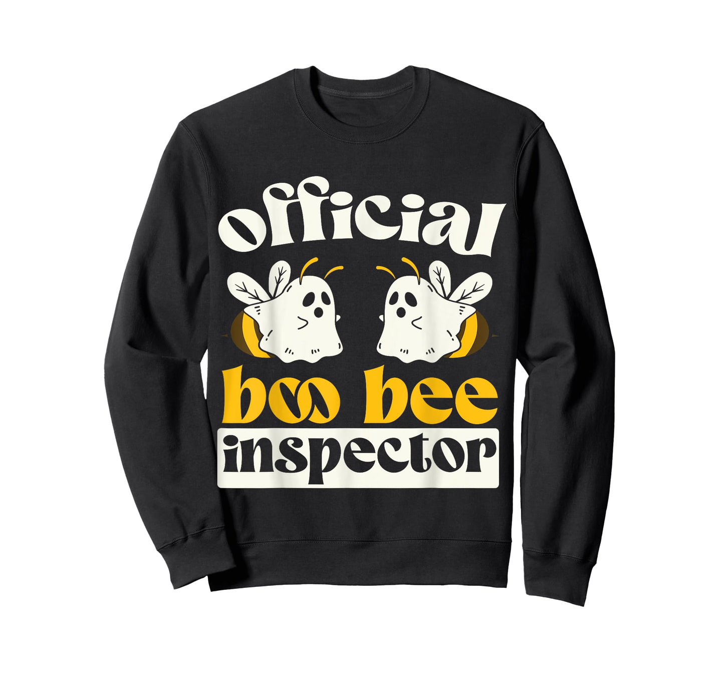 Official Boo Bee Inspector Halloween Humor Funny Ghost T-Shirt