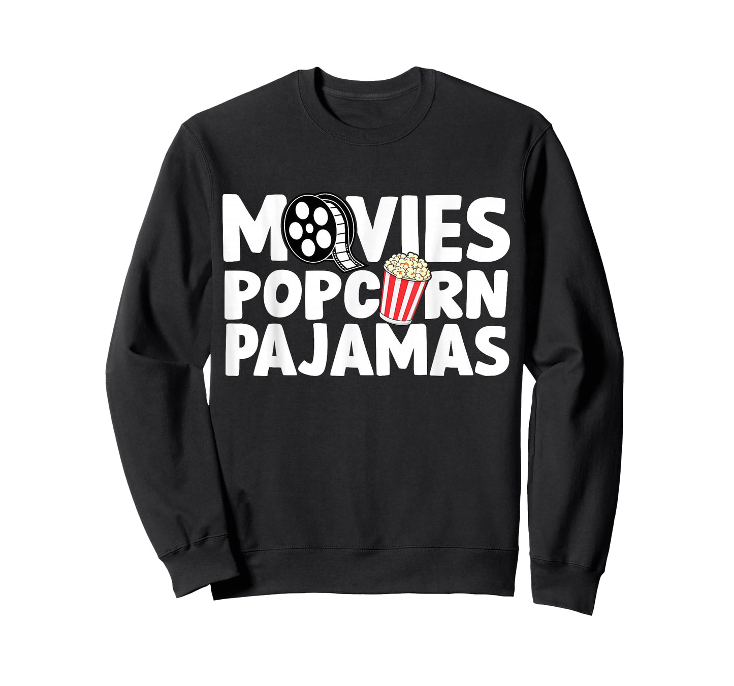 Movies Popcorn and Pajamas Popcorn Movie Night T-Shirt
