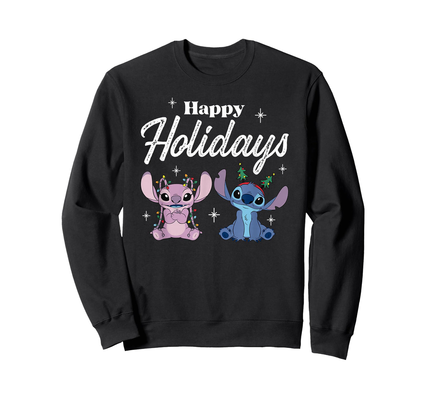 Disney Lilo & Stitch Christmas Happy Holidays Stitch & Angel T-Shirt