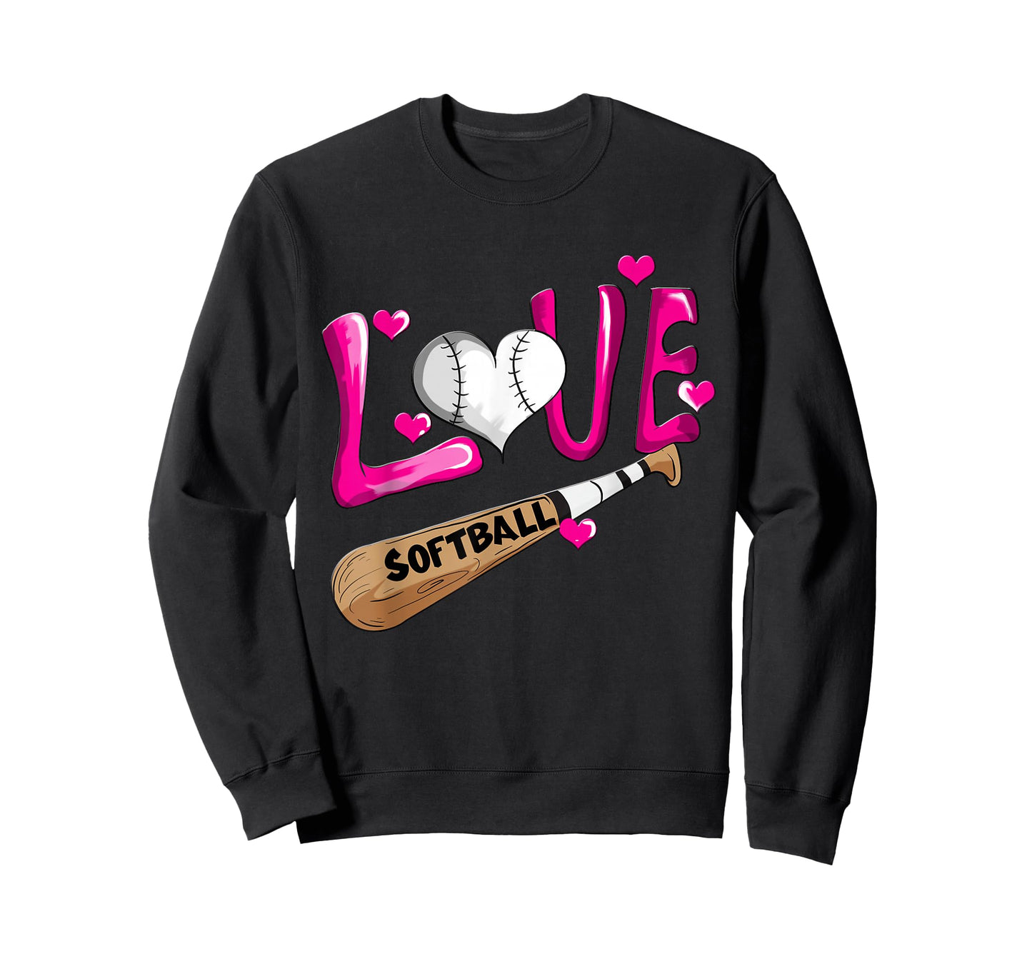 Love Softball Girl Softball Bat Women Field Player T-Shirt