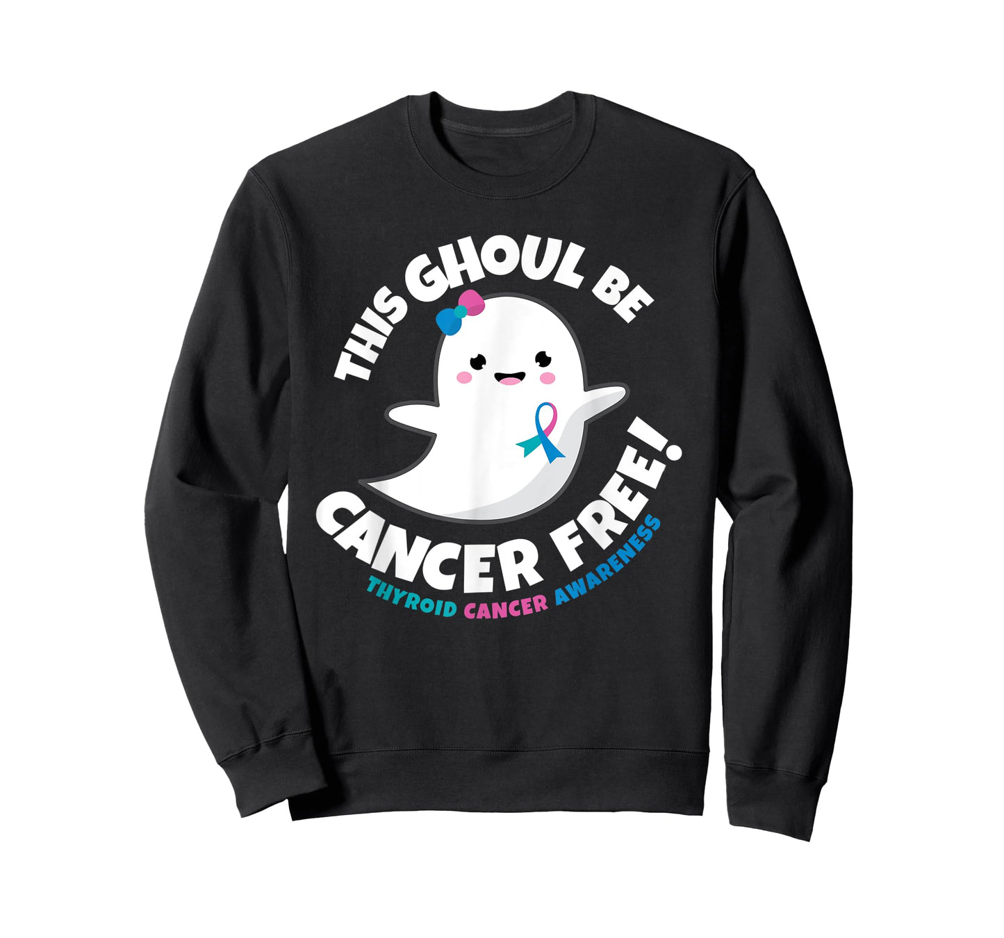 Thyroid Cancer Free Survivor Halloween Cute Ghost Girl Gift T-Shirt