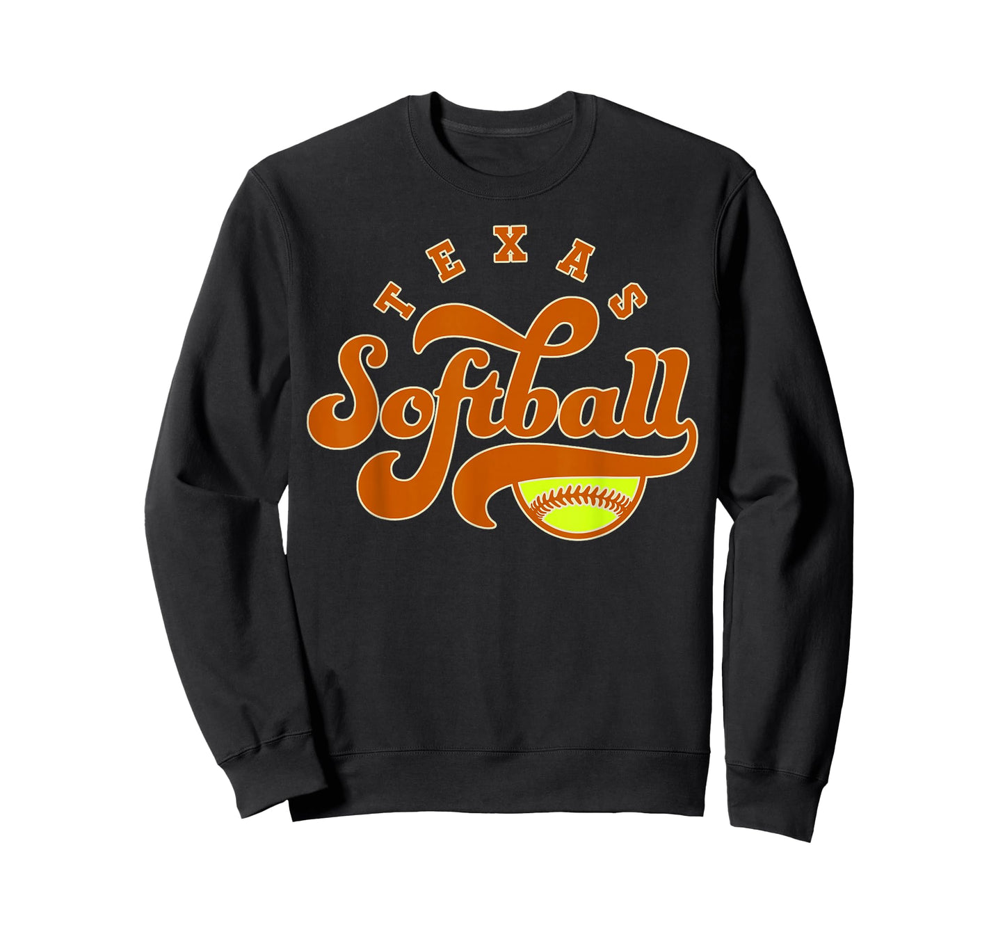 Texas Softball Vintage Mens Kids Team Retro Softball Fan T-Shirt