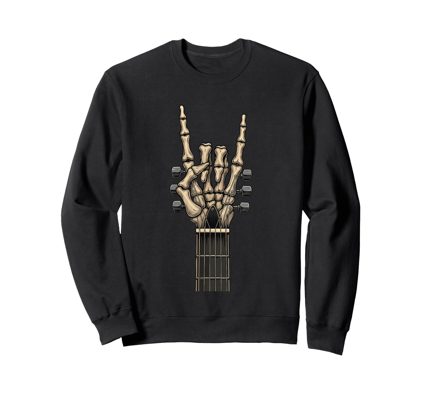 Rock On Skeleton Hand - Halloween Guitarist Guitar Player T-Shirt