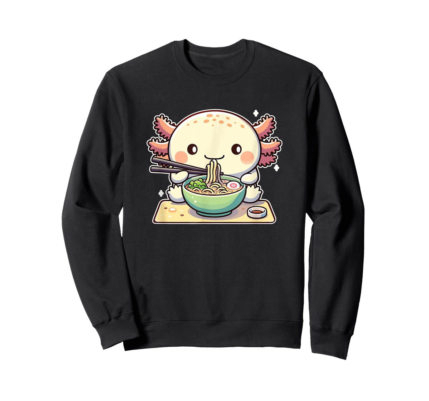 Cute Axolotl Eats Ramen Noodles Axolotls Ramen T-Shirt