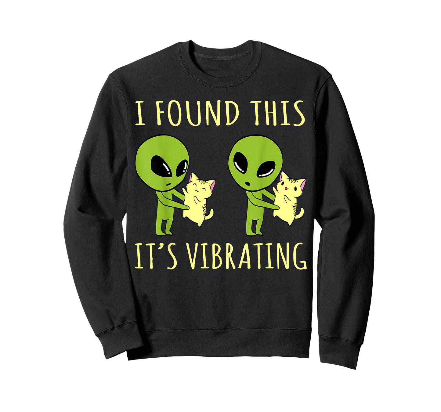 I Found This Its Vibrating Funny Alien cat T-Shirt