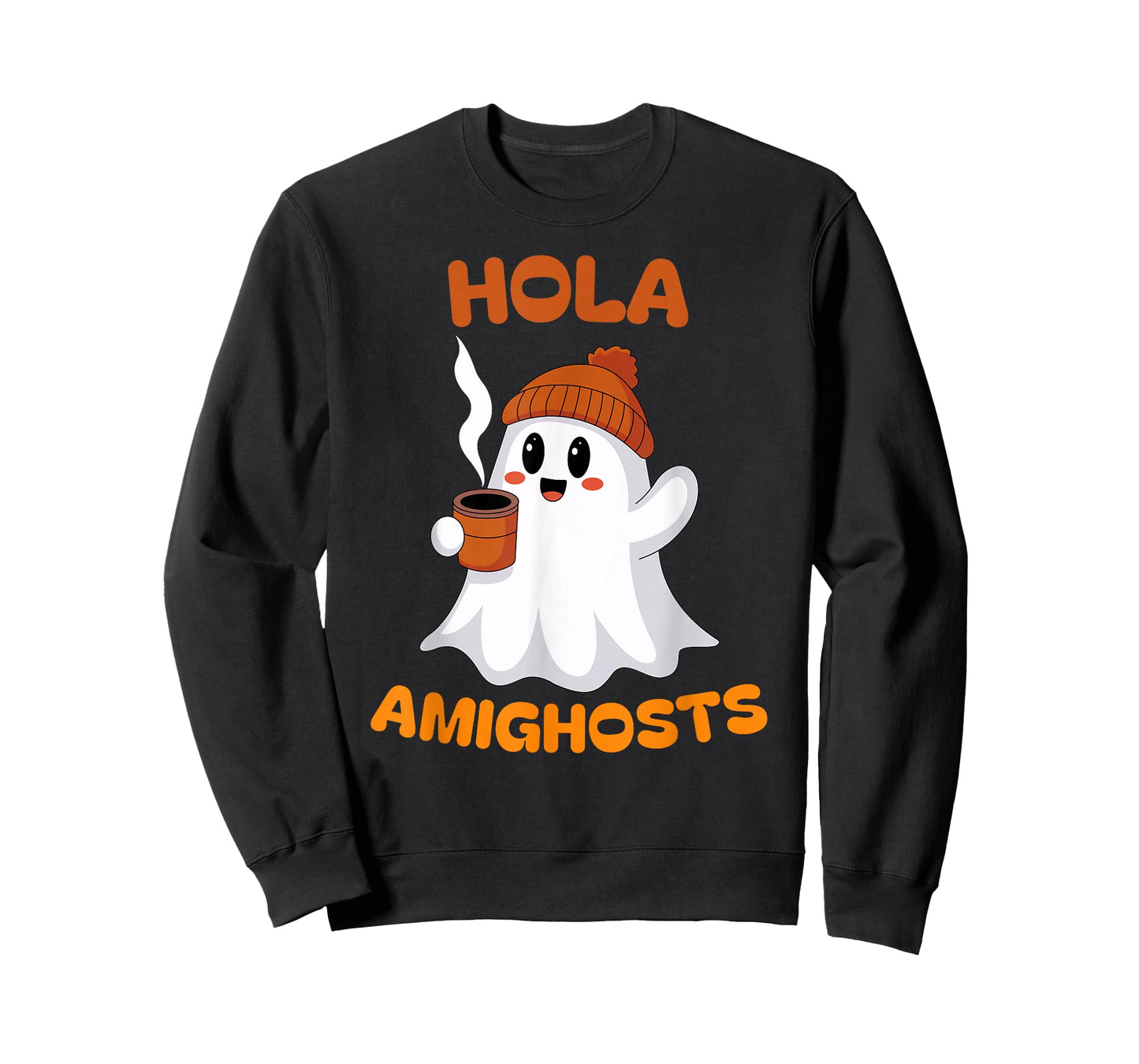 Hola Amighosts Funny Spanish Pun Language Ghost Halloween T-Shirt