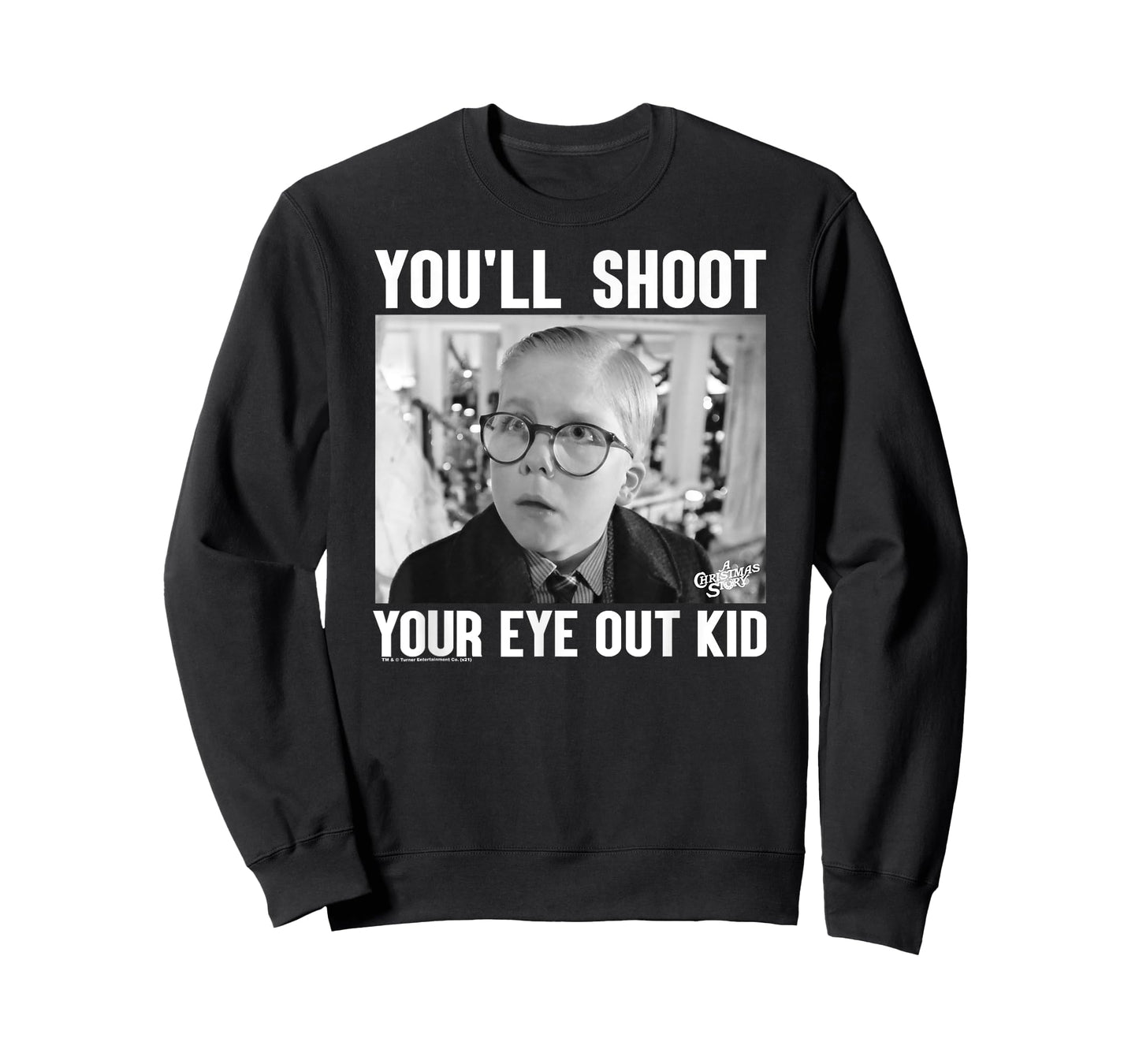 A Christmas Story Sad Ralphie Black and White Photo Holiday T-Shirt