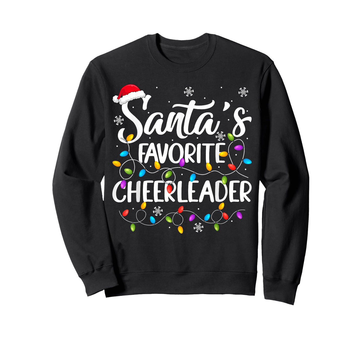 Santa Favorite Cheerleader Christmas Funny Cheerleading Xmas T-Shirt