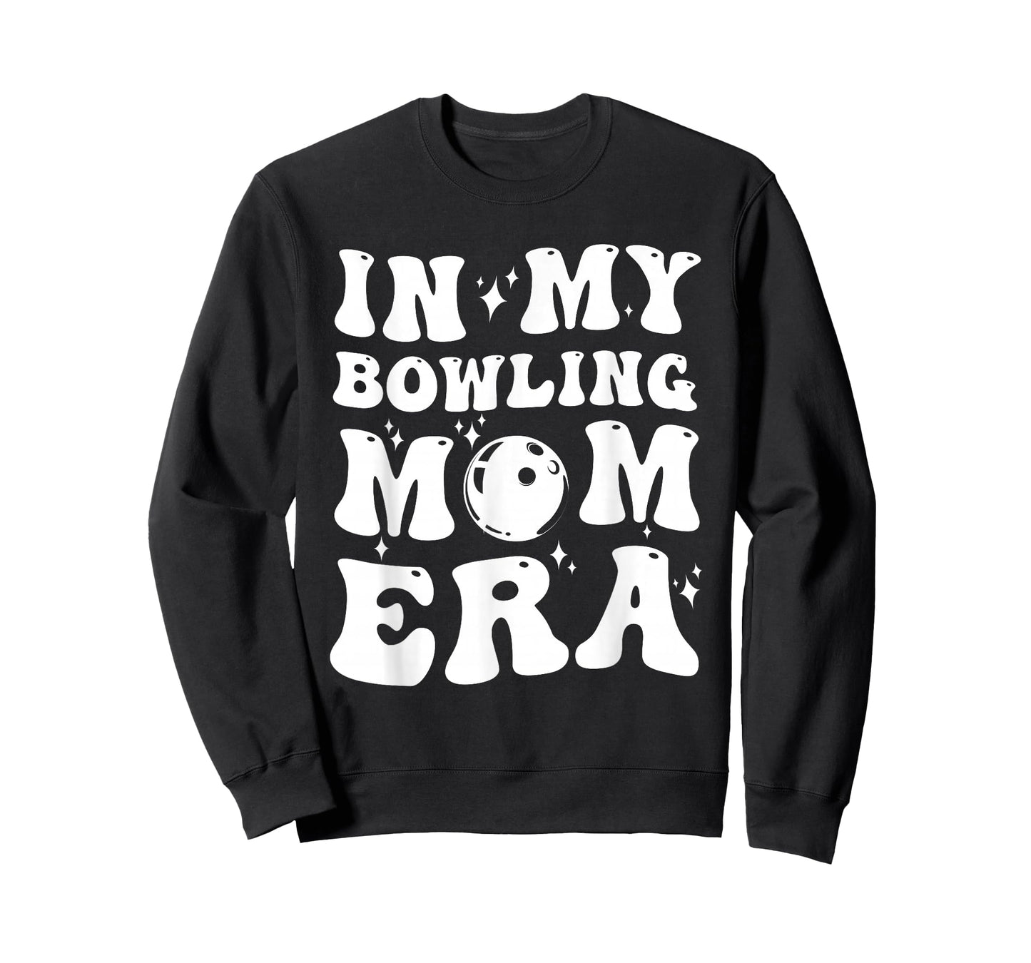 In My Bowling Mom Era Groovy Funny Mama Mothers Day T-Shirt