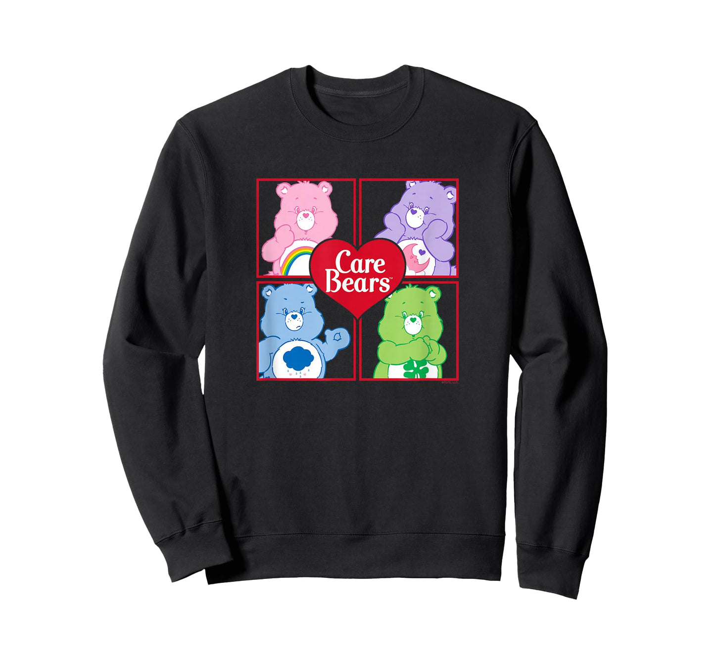 Care Bears Four Block Bears Heart Logo Retro Cartoon T-Shirt
