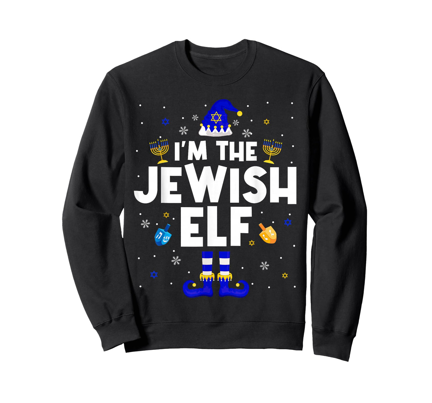 I'm The Jewish Elf Hanukkah Chanukah Christmas Family Group T-Shirt