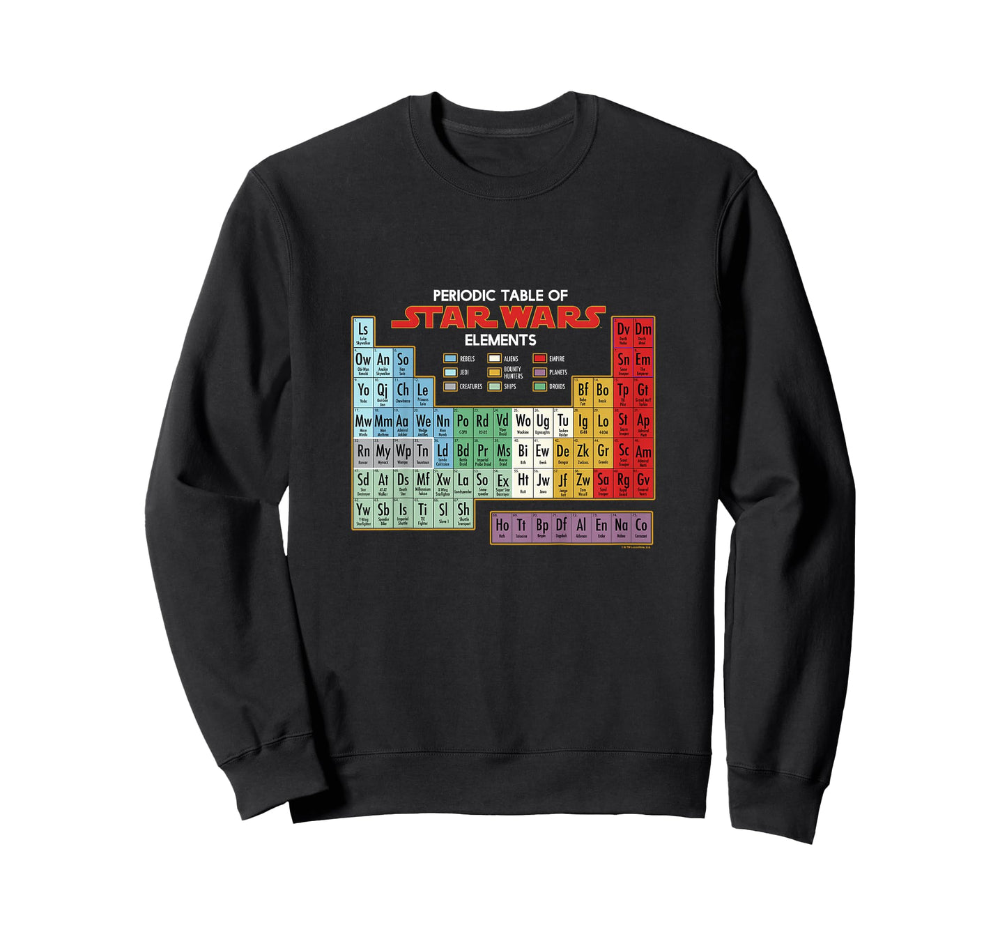 Kids Star Wars Classic Periodic Table Of Star Wars Elements T-Shirt