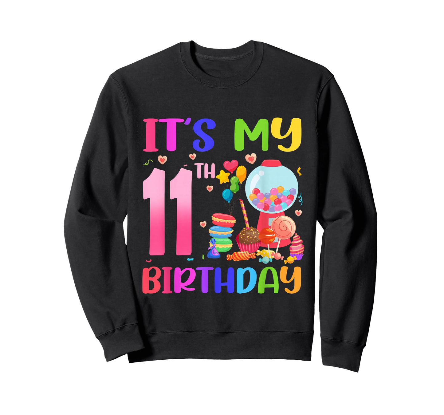 It's My 11th Birthday Girl Candy Candyland 11 Year Old T-Shirt