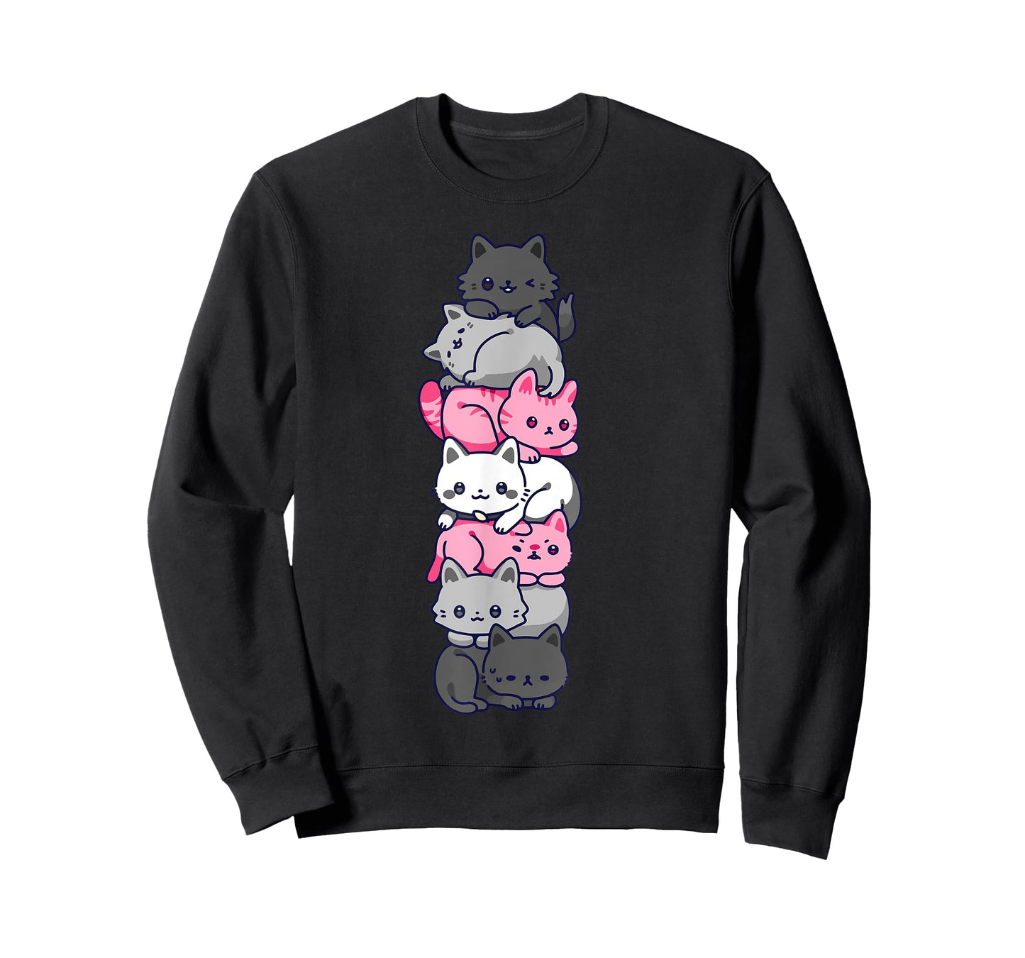 Demigirl Pride Cat LGBT Demi Girl Flag Cute Kawaii Cats Gift T-Shirt