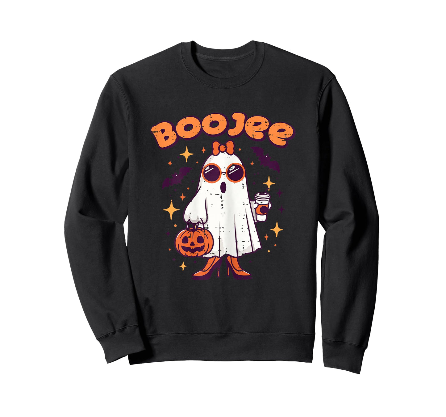 Halloween Ghost Coffee Boojee Bougie Costume Women Girls Kid T-Shirt