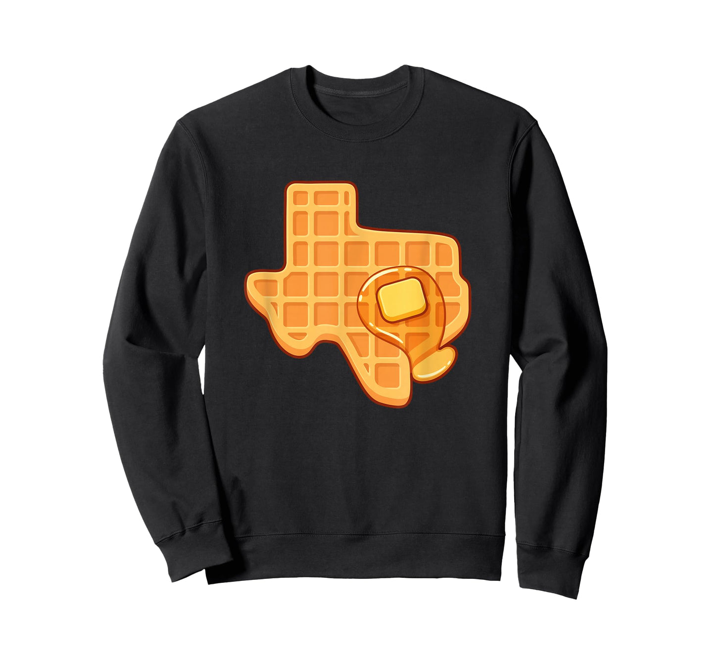 Funny Texas Shaped Waffle With Syrup And Butter Austin City T-Shirt