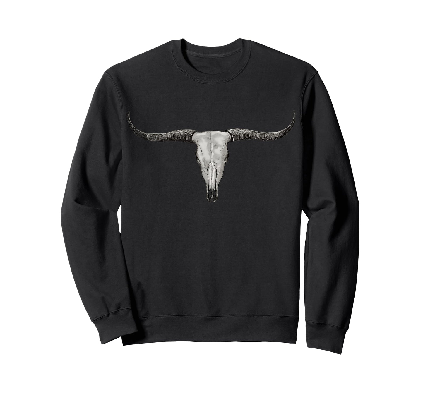 Longhorn Steer Bull Skull Cattle Ranch Farm Barn Art T-Shirt