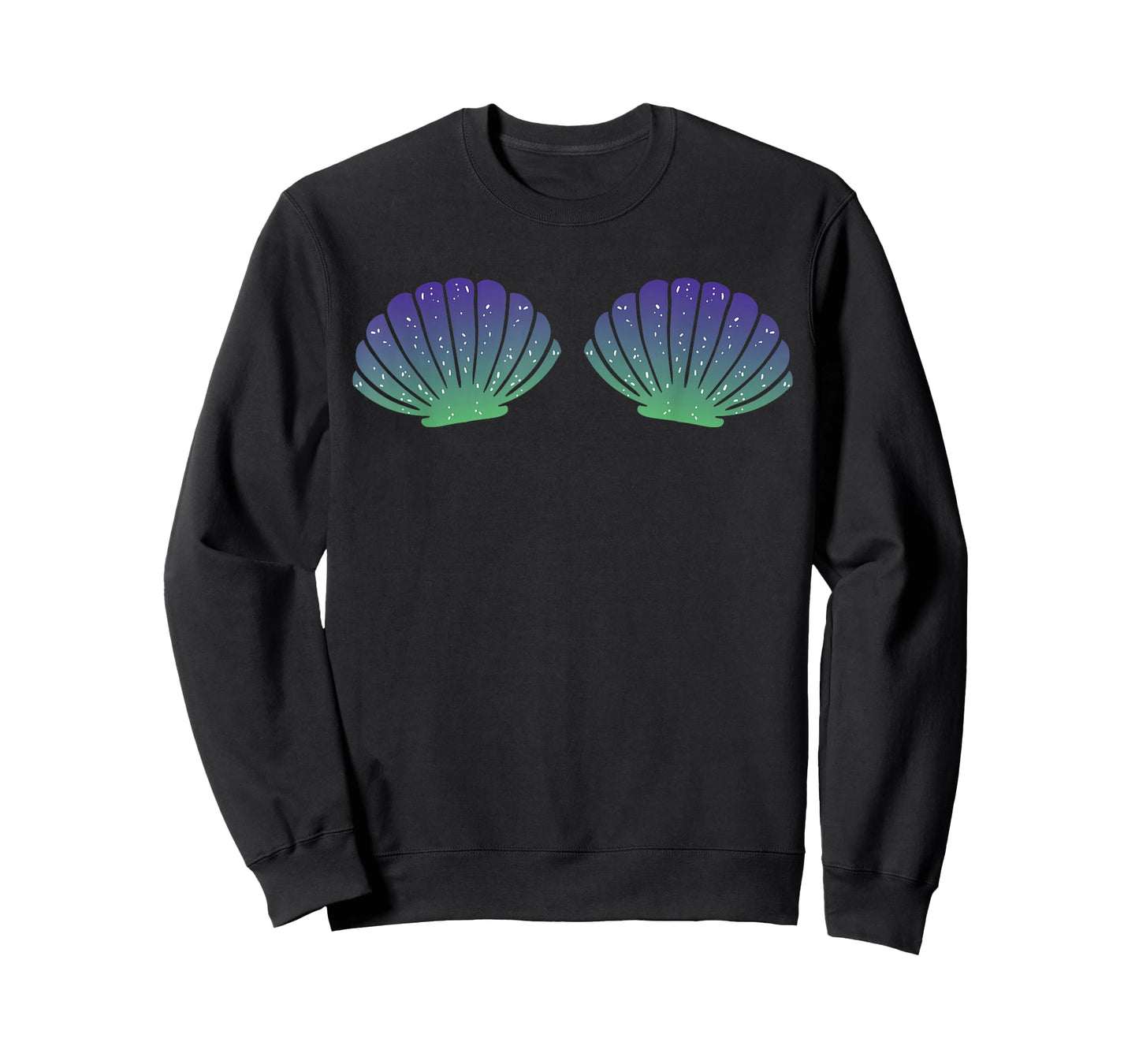 Mermaid Halloween Costume For Women Sea Shells Bra Girls T-Shirt