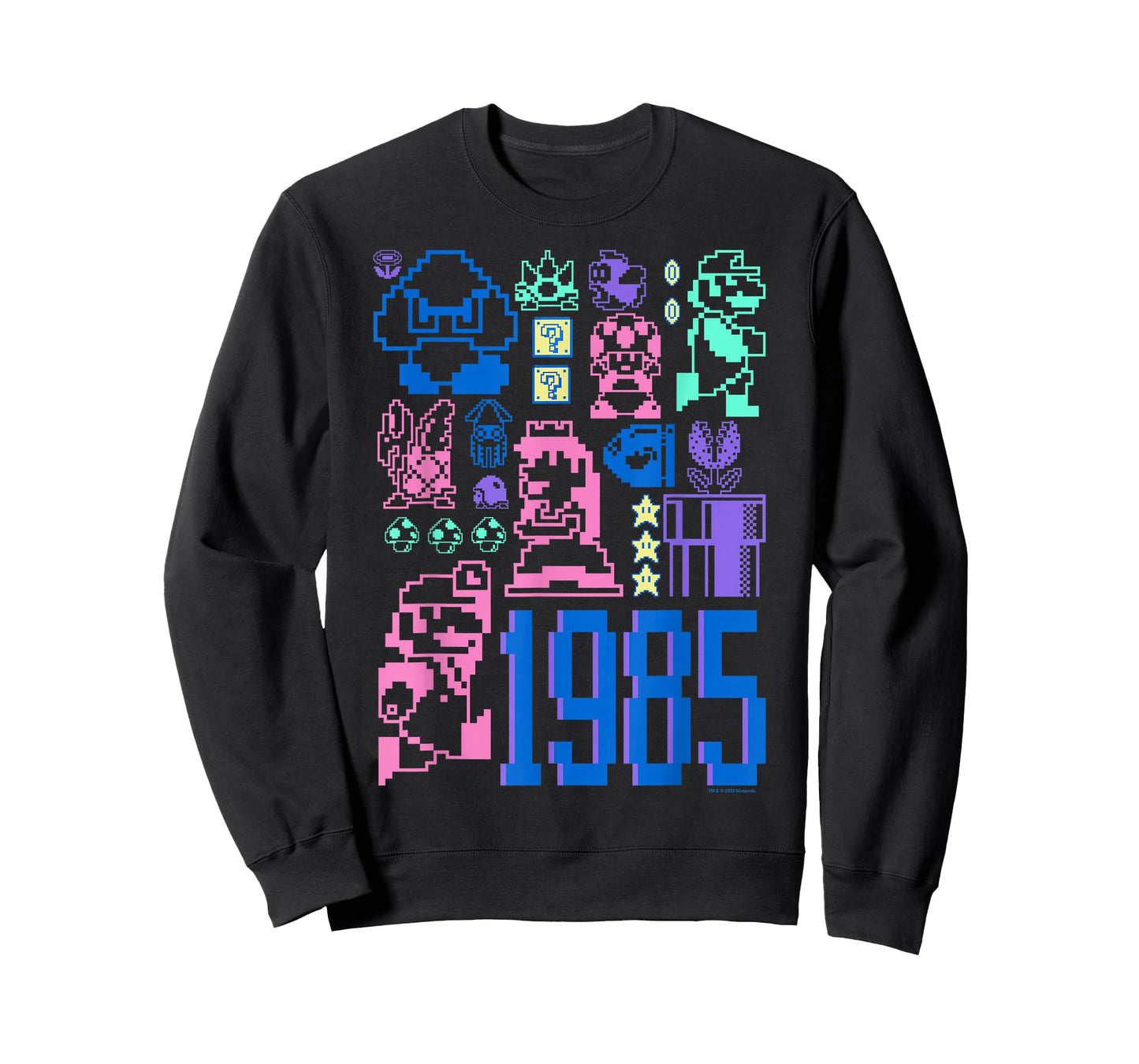 Super Mario Bros 35th Anniversary 1985 Nintendo Pixel Art T-Shirt