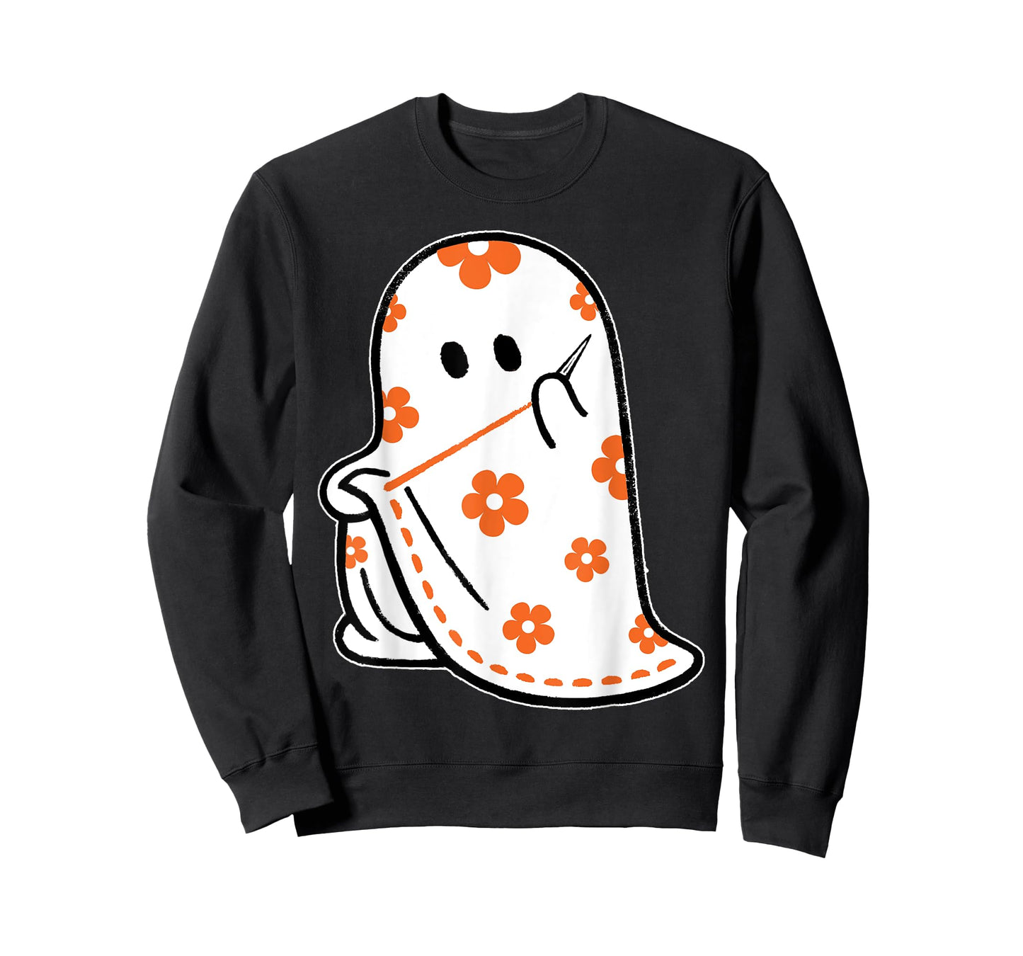Halloween Costume Sewing Ghost Boo Funny Sewing Lovers Women T-Shirt
