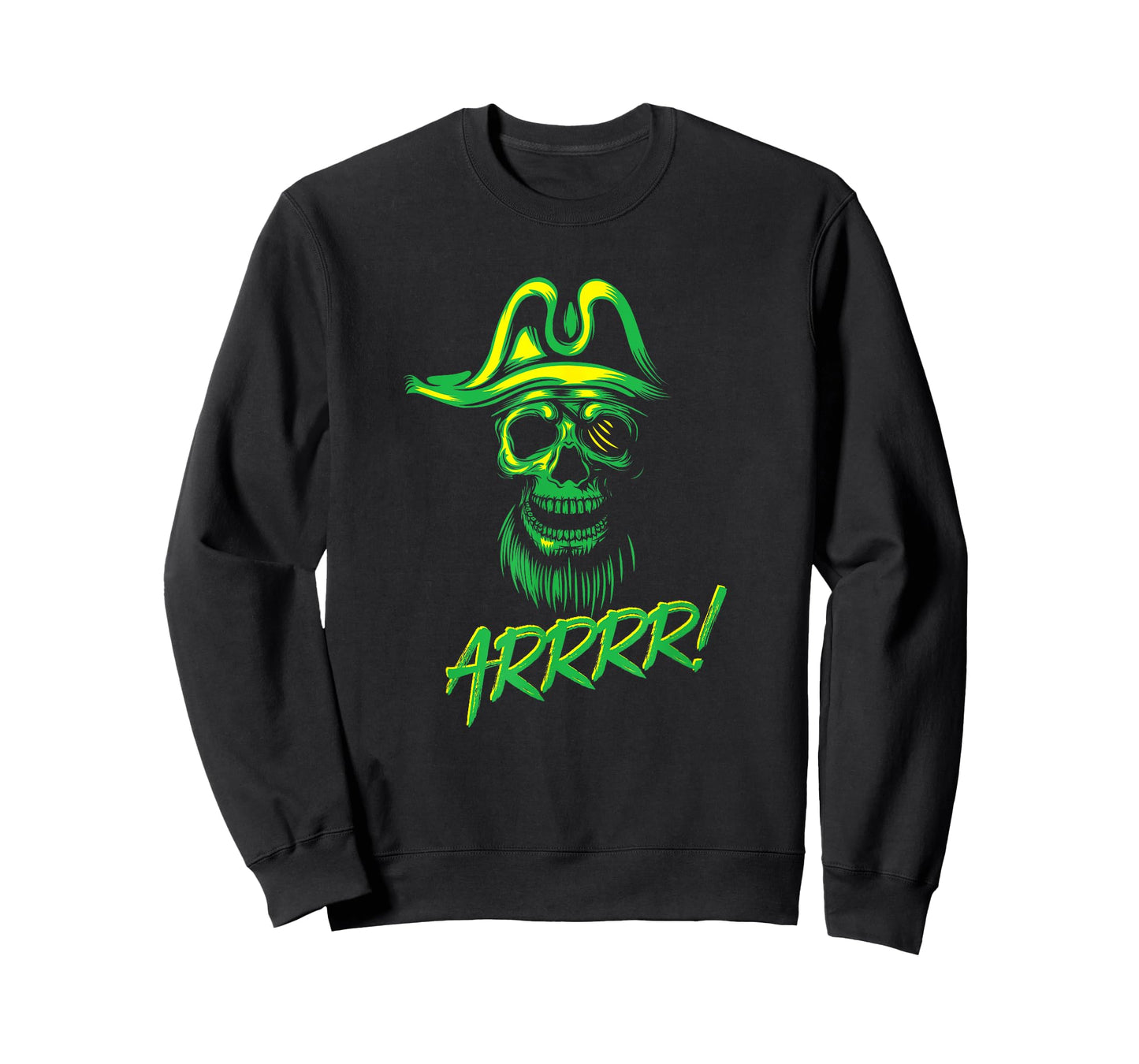Arrrr! Talk like a Pirate Halloween Green Skull Captain T-Shirt