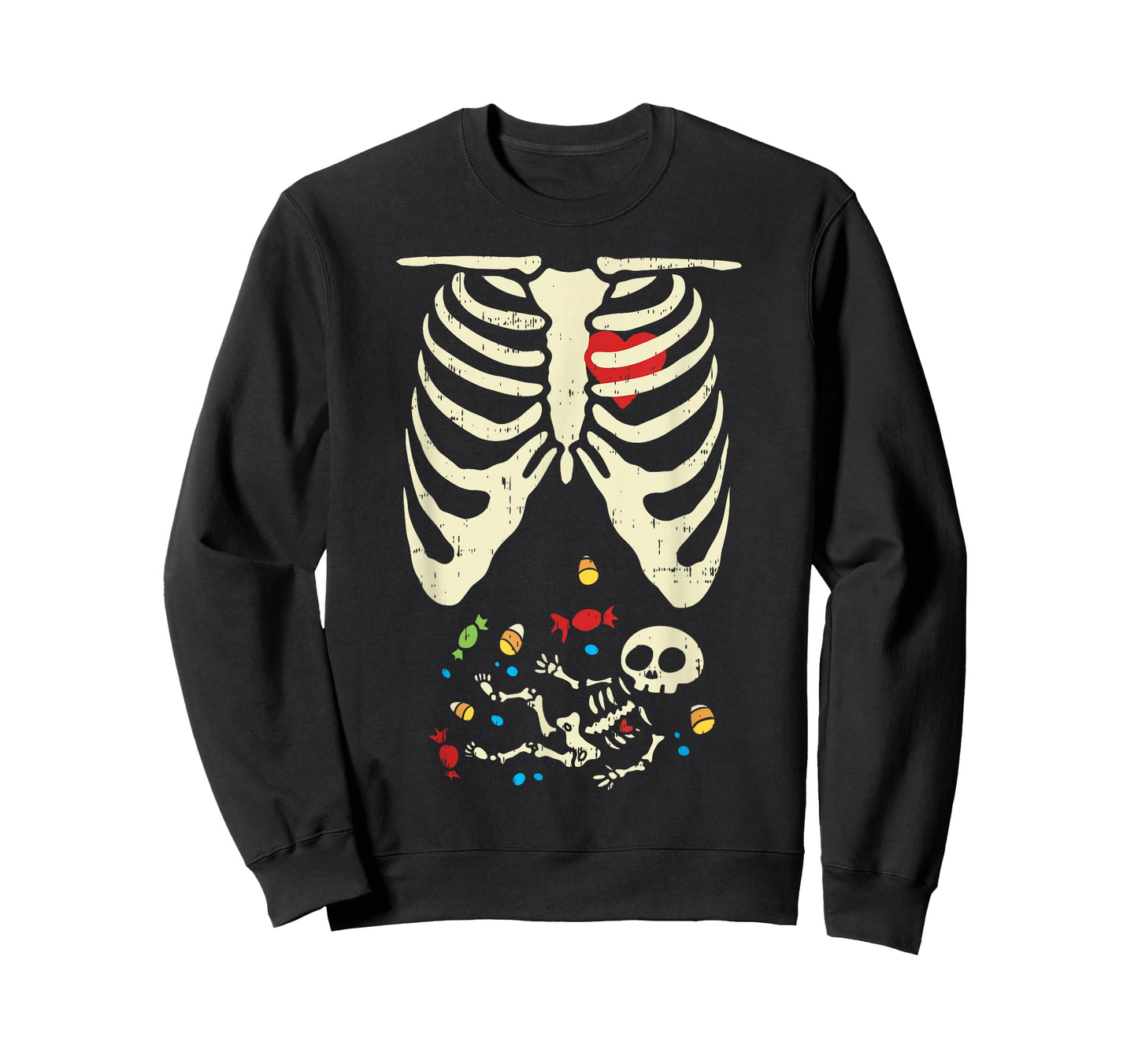 Skeleton Pregnancy Halloween Costume Shirt Candy Son Mom T-Shirt