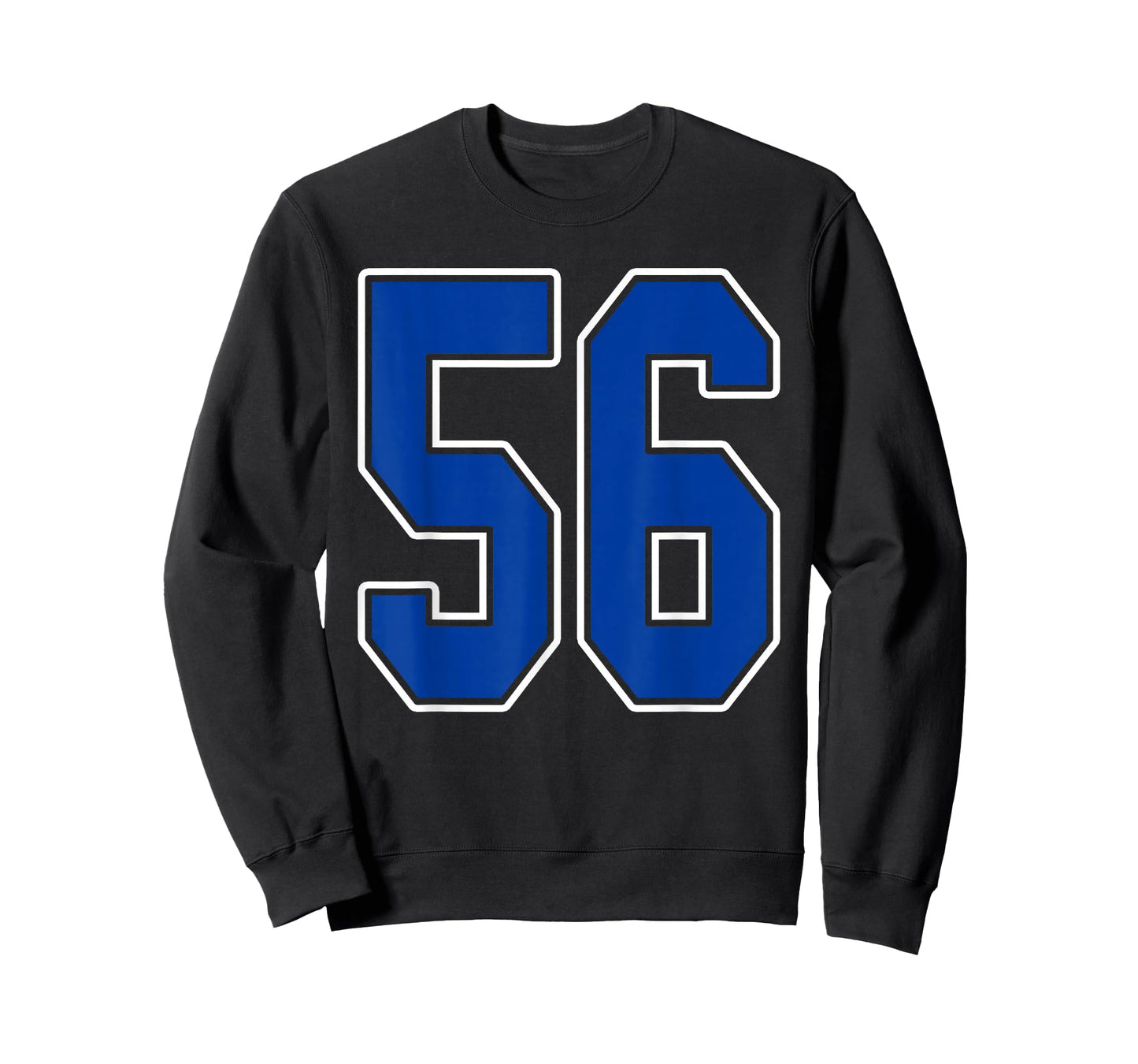 Royal Blue and White Number 56 Jersey Player Uniform #56 Fan T-Shirt