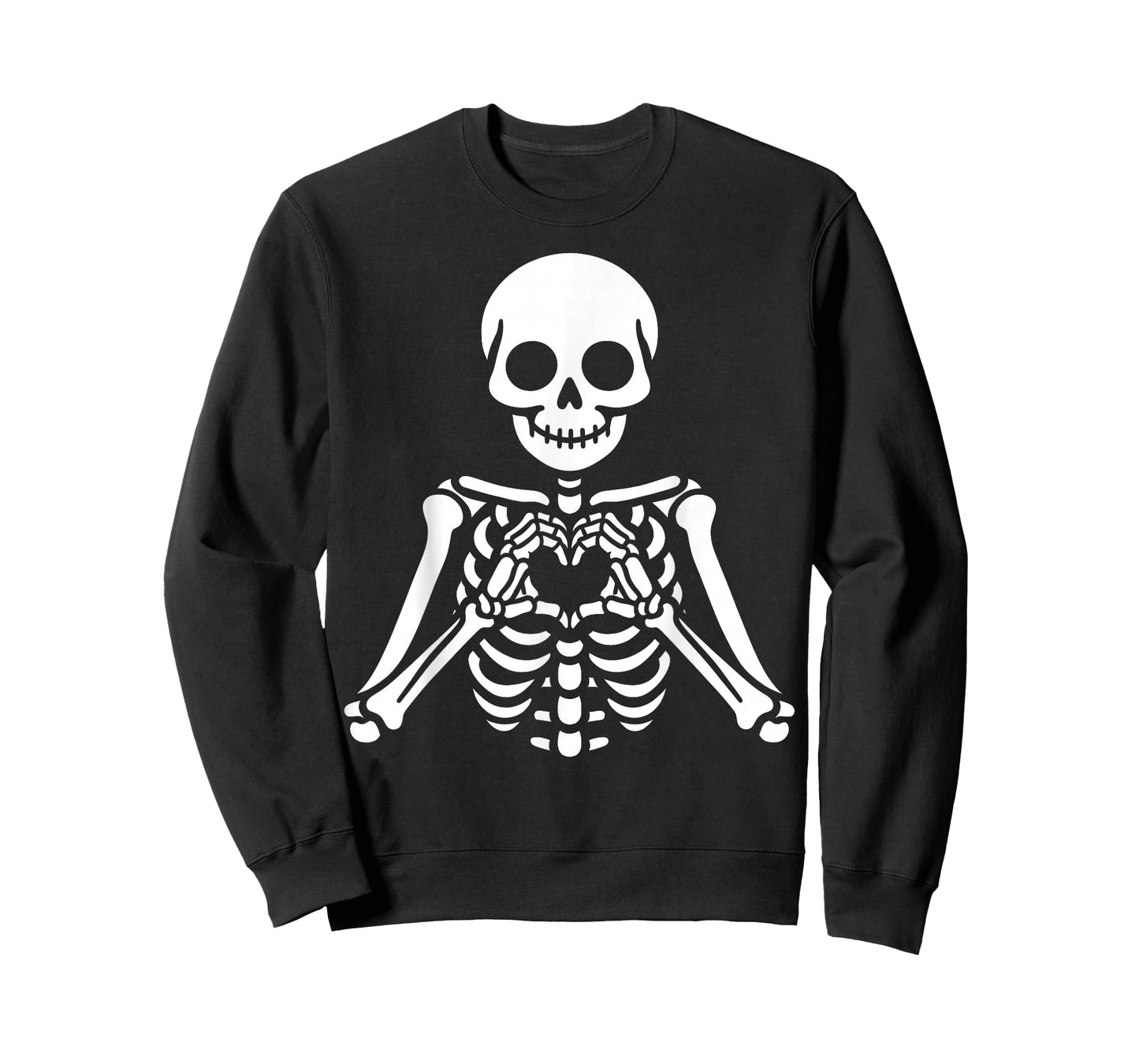 Skeleton Hands Heart Sign Retro Halloween Skeleton Hand Sign T-Shirt