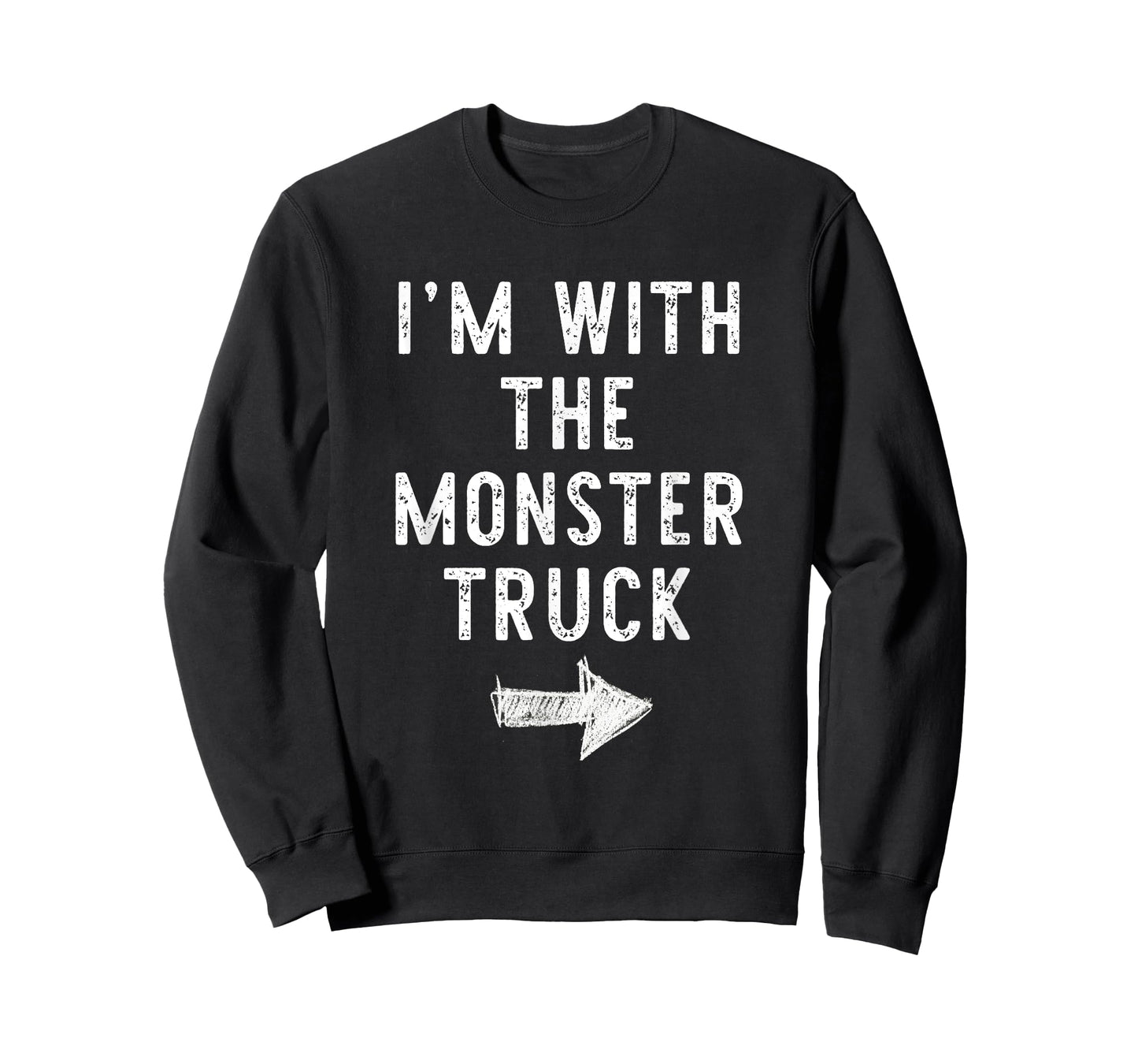 I'm With The Monster Truck Costume Halloween Matching Couple T-Shirt