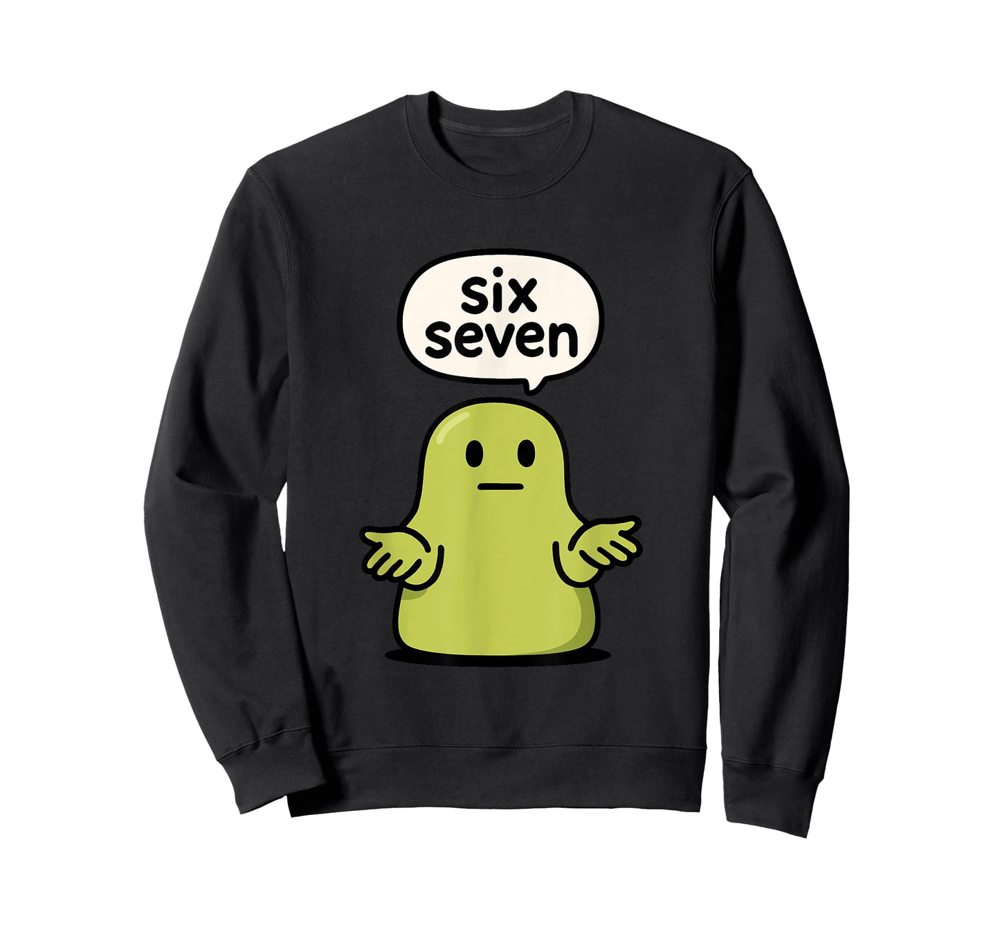 67 Six Seven 6-7 Green Blob Slime - Funny Kids Brainrot Meme T-Shirt