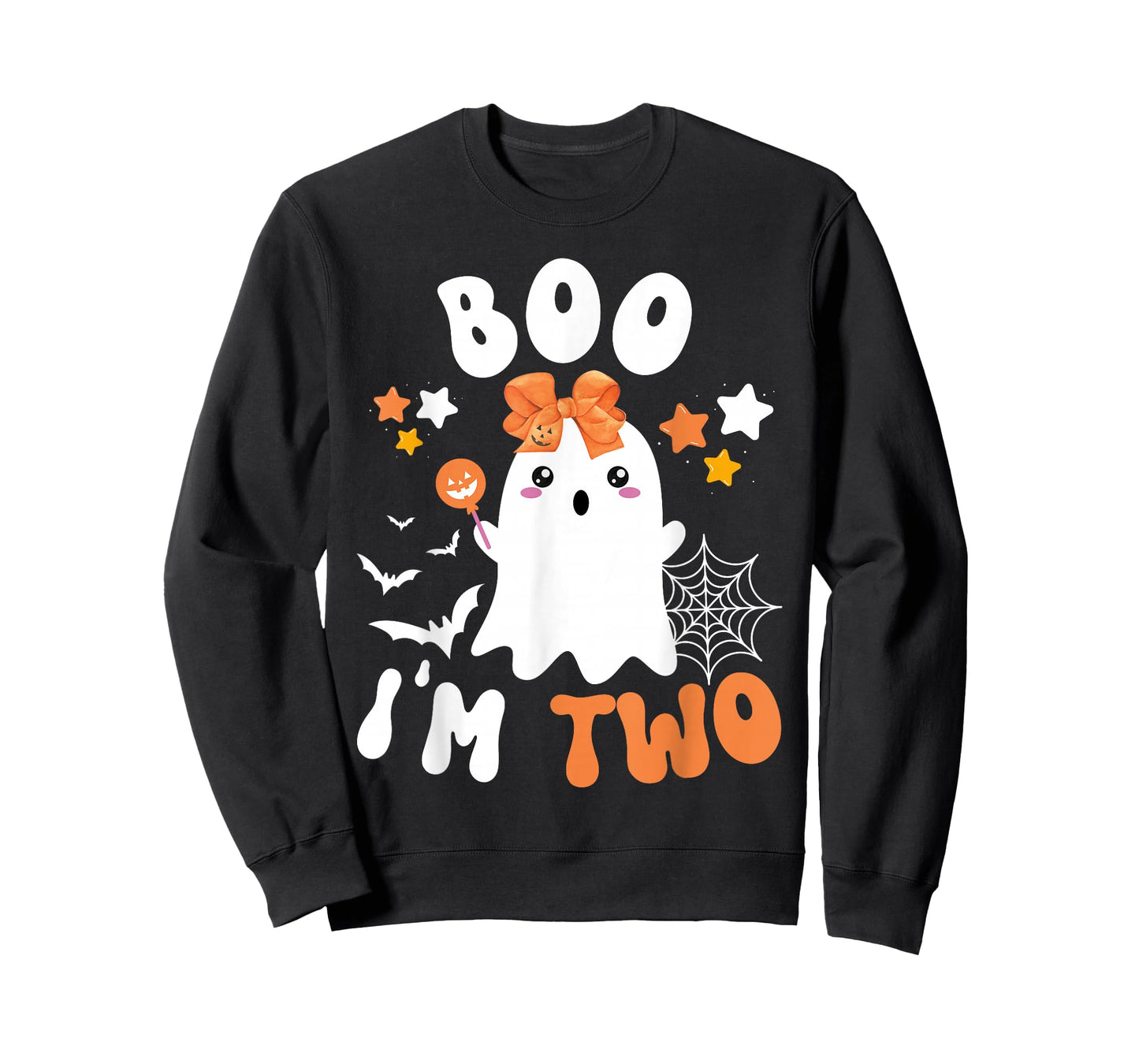 Boo I'm Two 2nd Birthday Girl-Cute Halloween Ghost Birthday T-Shirt