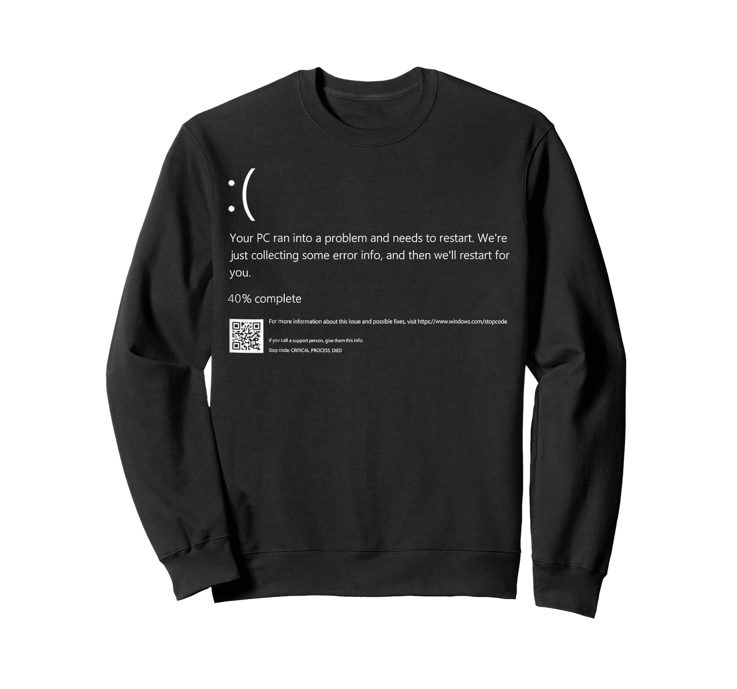 Funny Windows Error Blue Screen Halloween Costume, Tech Nerd T-Shirt