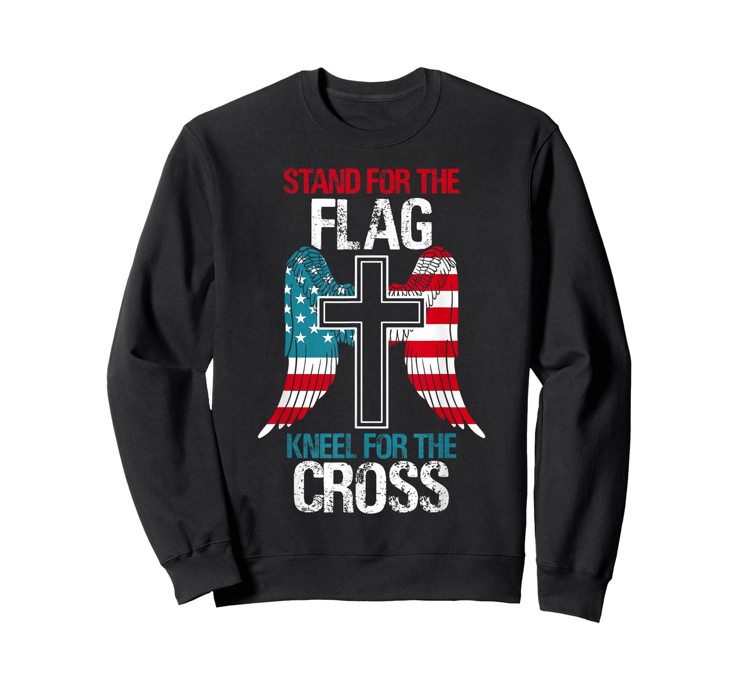 Stand For The Flag Kneel For The Cross USA Flag American T-Shirt