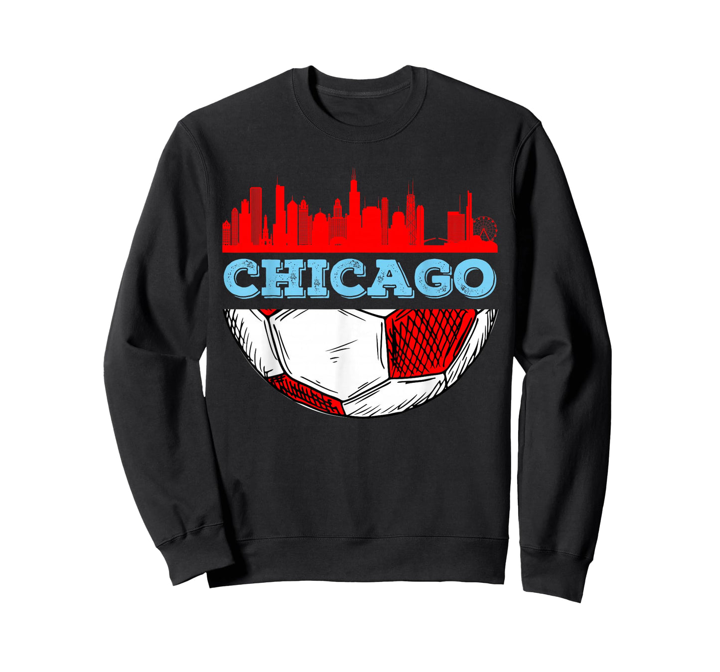 Chicago Skyline Shirt Chicago Soccer Tee Futbol Lover Gifts T-Shirt