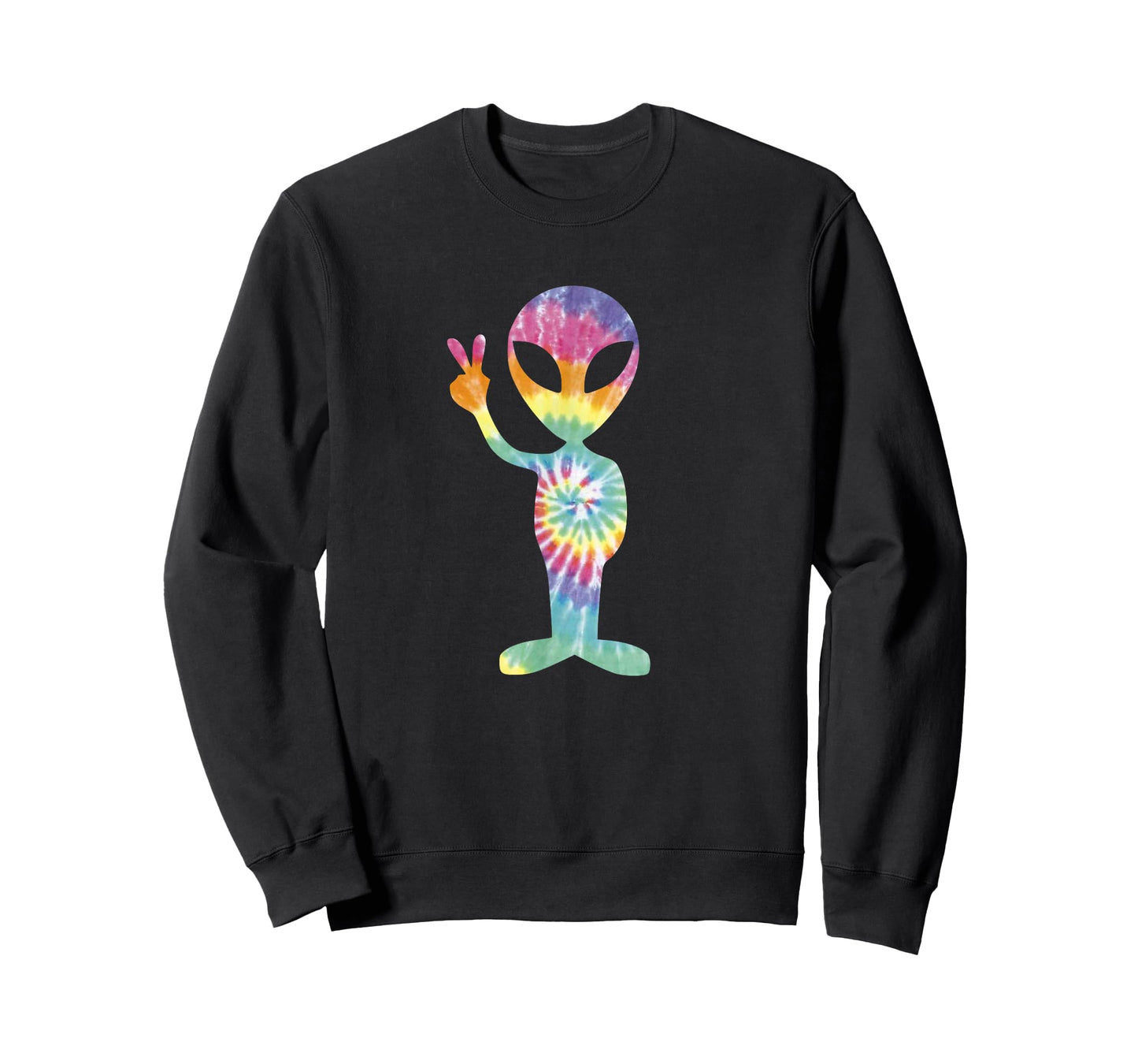 Tie Dye Alien Roswell Peace Sign T-Shirt