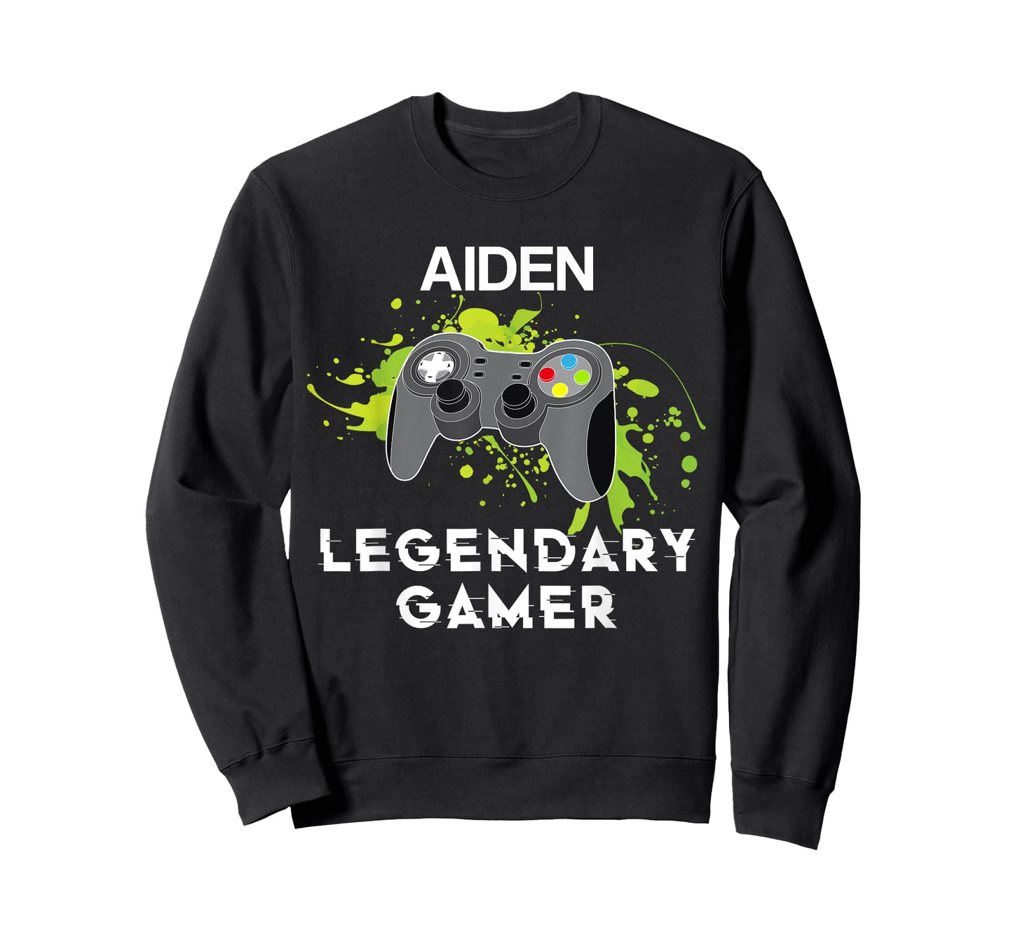 Aiden Name Gift - Personalized Legendary Gamer T-Shirt