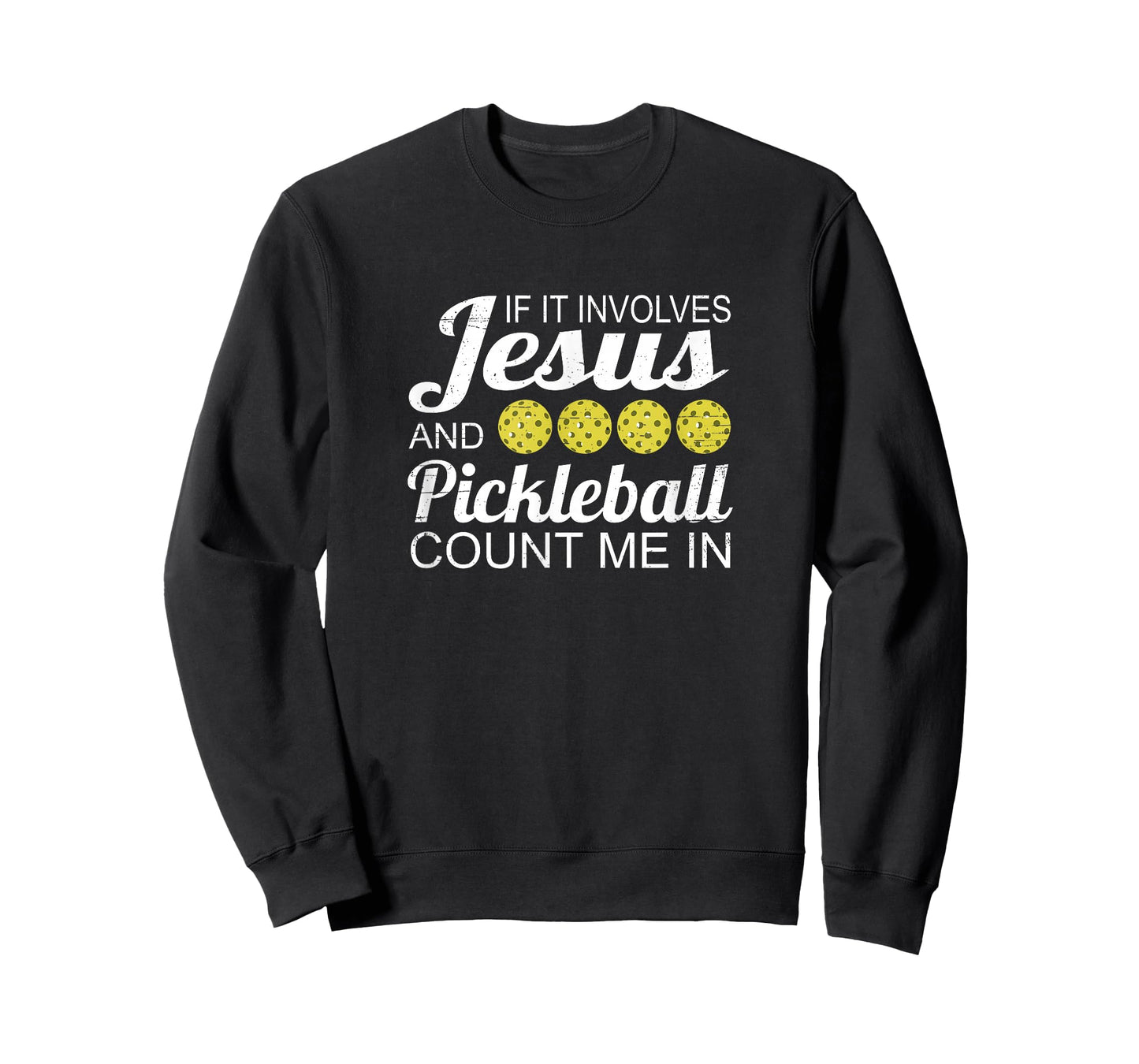 Distressed Jesus Pickleball Player Worship Church Graphic T-Shirt