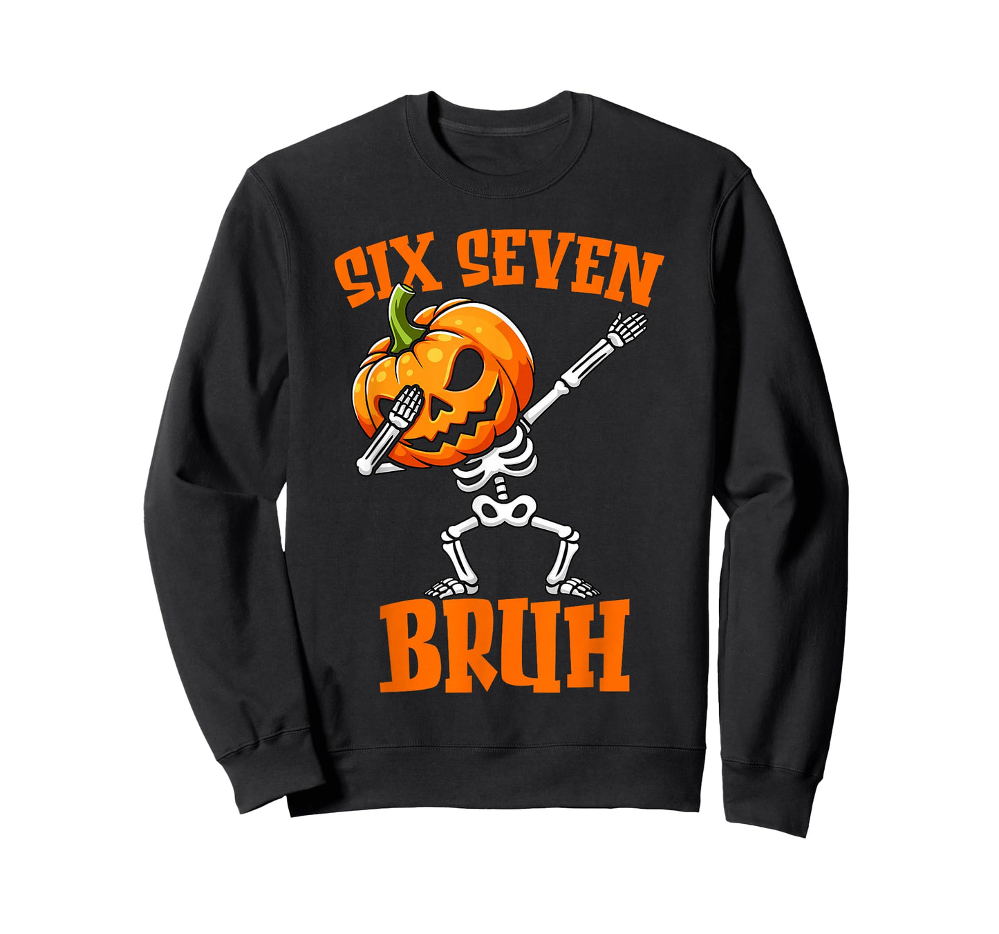 6 7 Halloween 67 Meme six Seven Dabbing Gen Alpha Z Skeleton T-Shirt