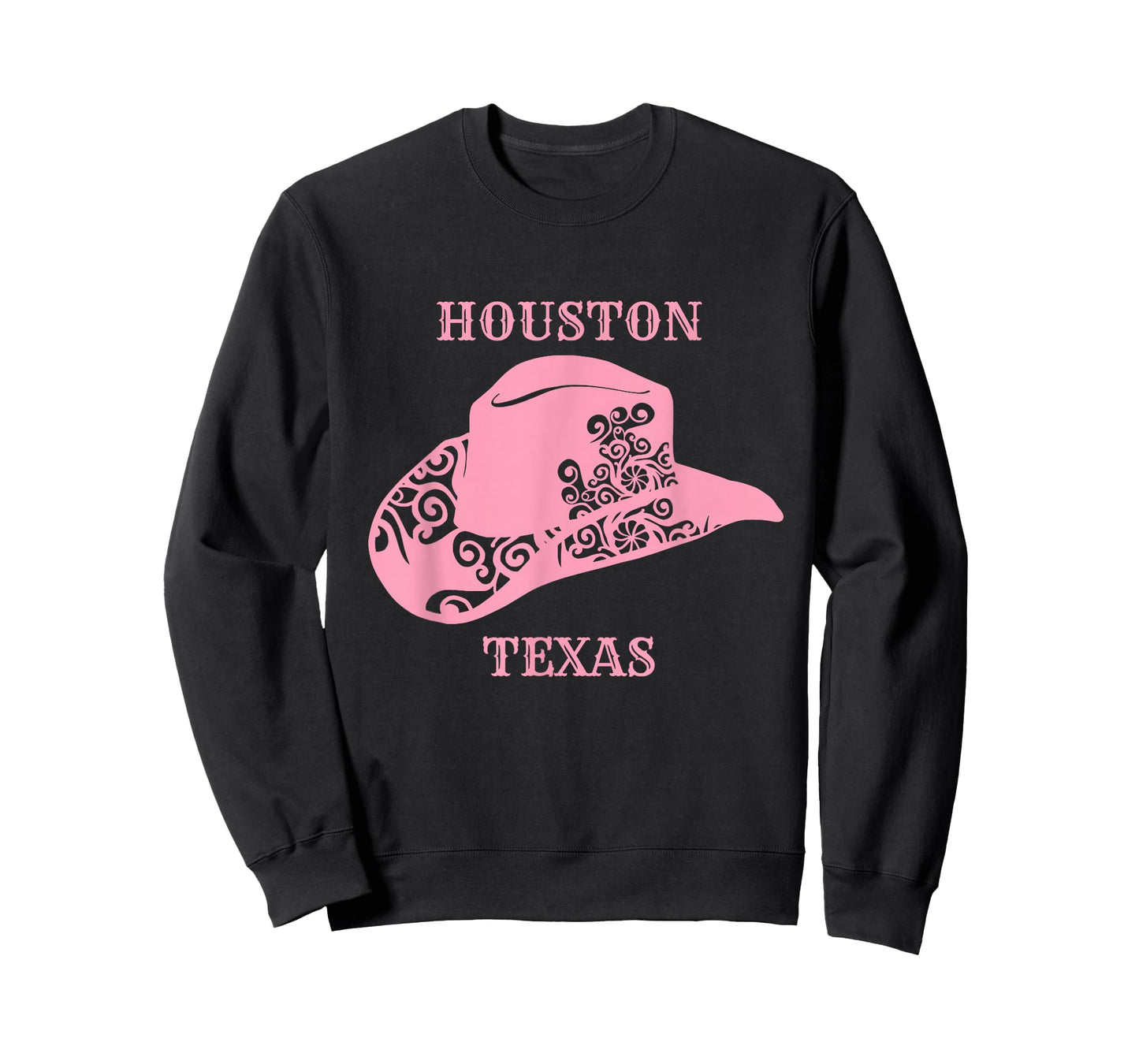 Pink Houston Texas Cowgirl Hat T-Shirt
