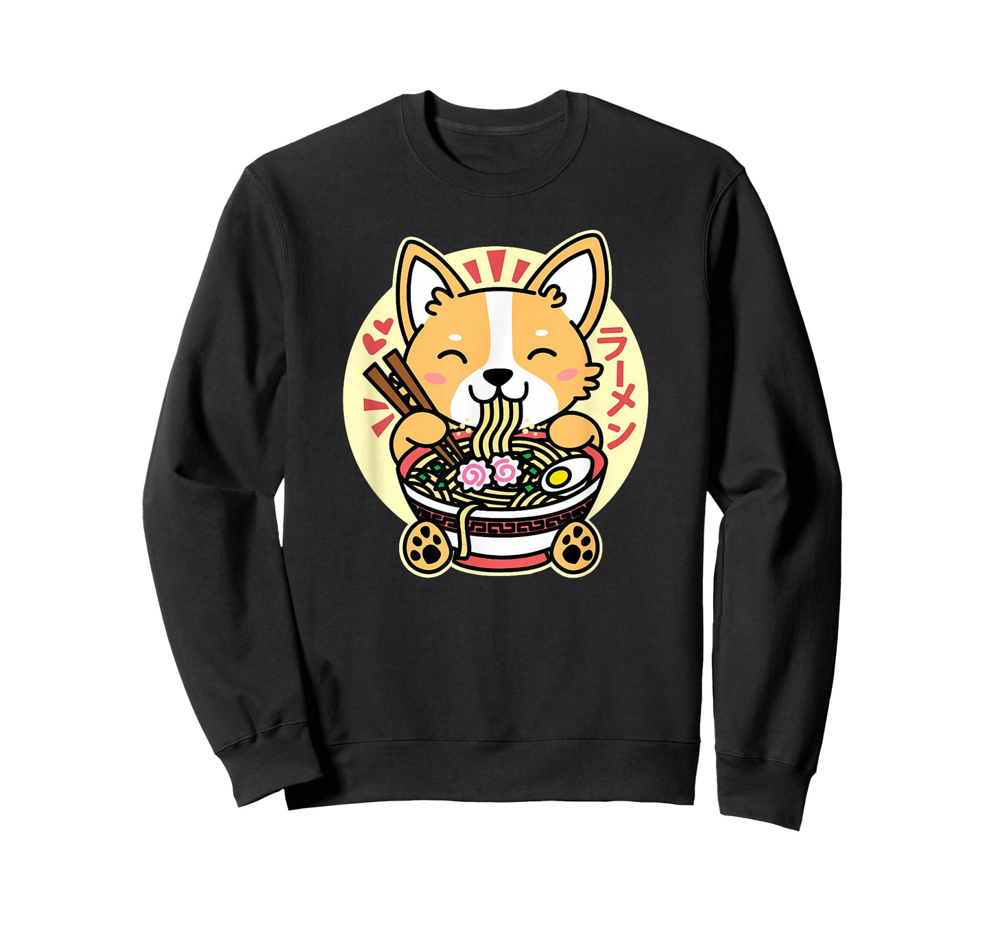 Kawaii Ramen Cute Anime Dog Corgi Japanese Noodles Drk T-Shirt
