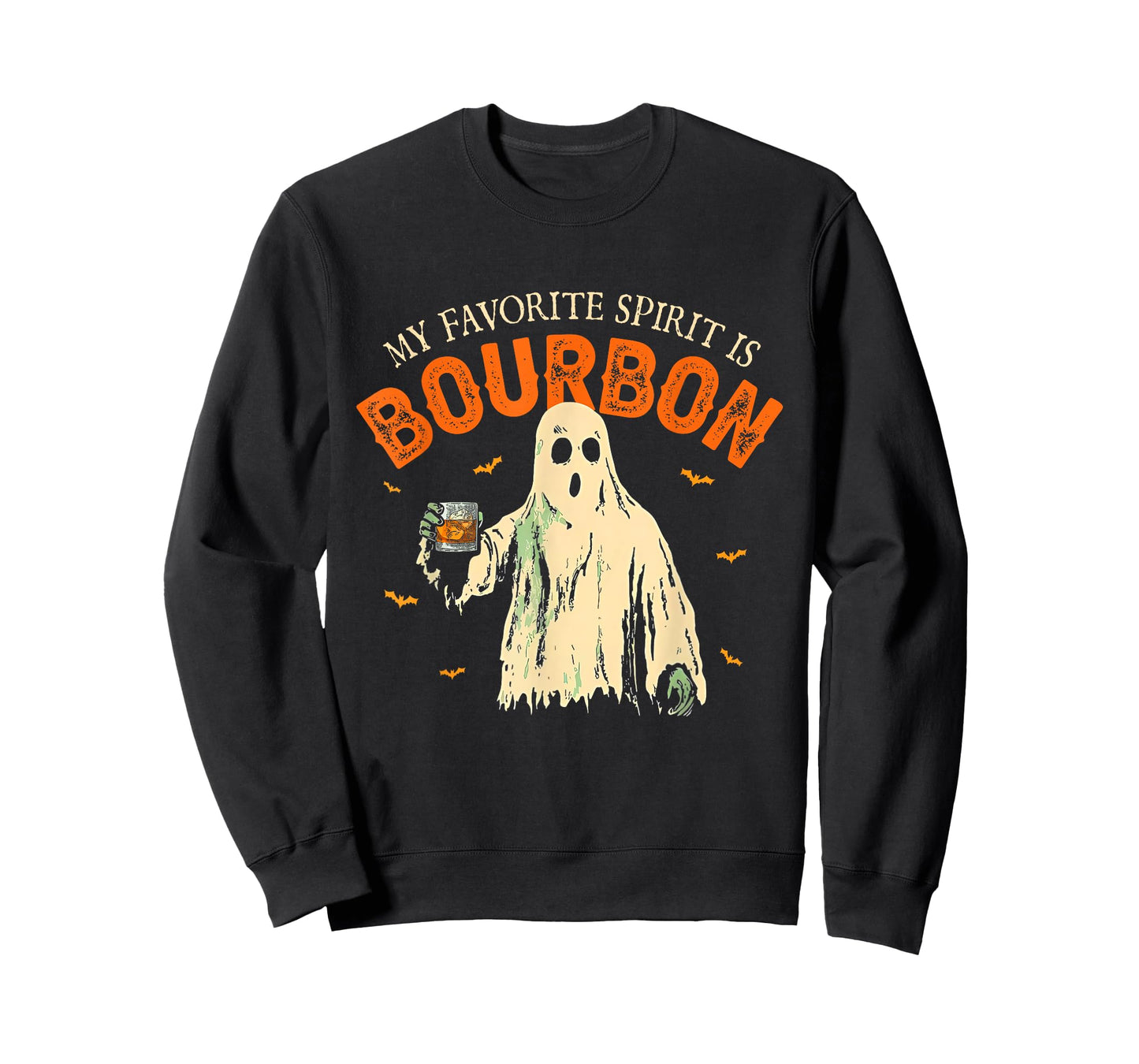 My Favorite Spirit Is Bourbon Funny Ghost Halloween Costume T-Shirt