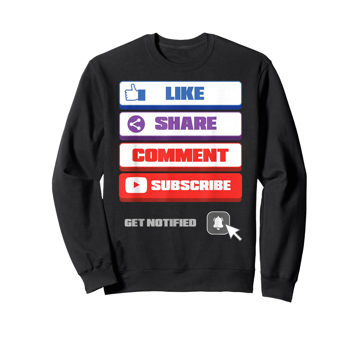 Social Media Like Share Comment Subscribe Vlogger T-Shirt
