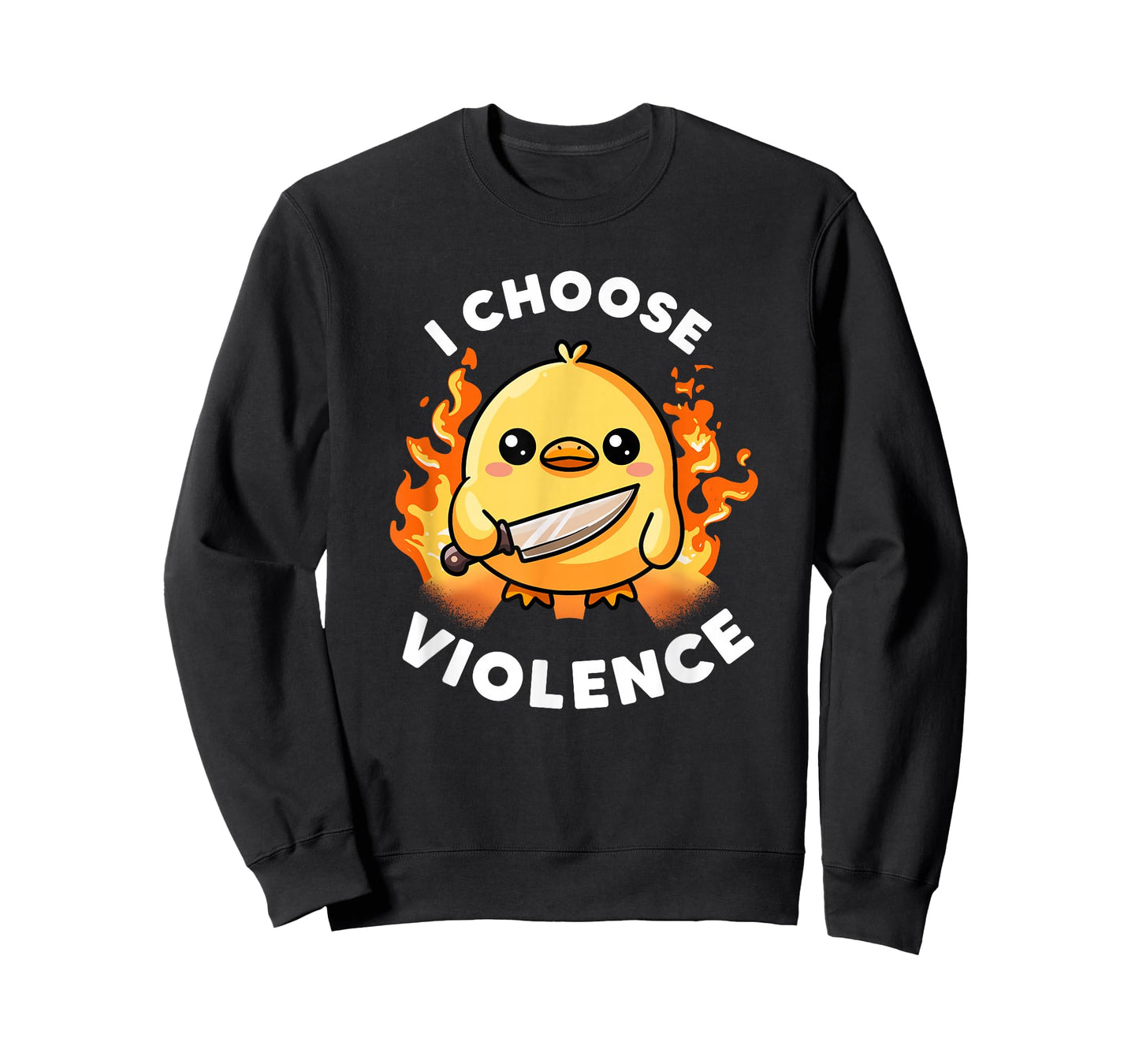I Choose Violence Today Duck Irony And Sarcasm Funny Duck T-Shirt